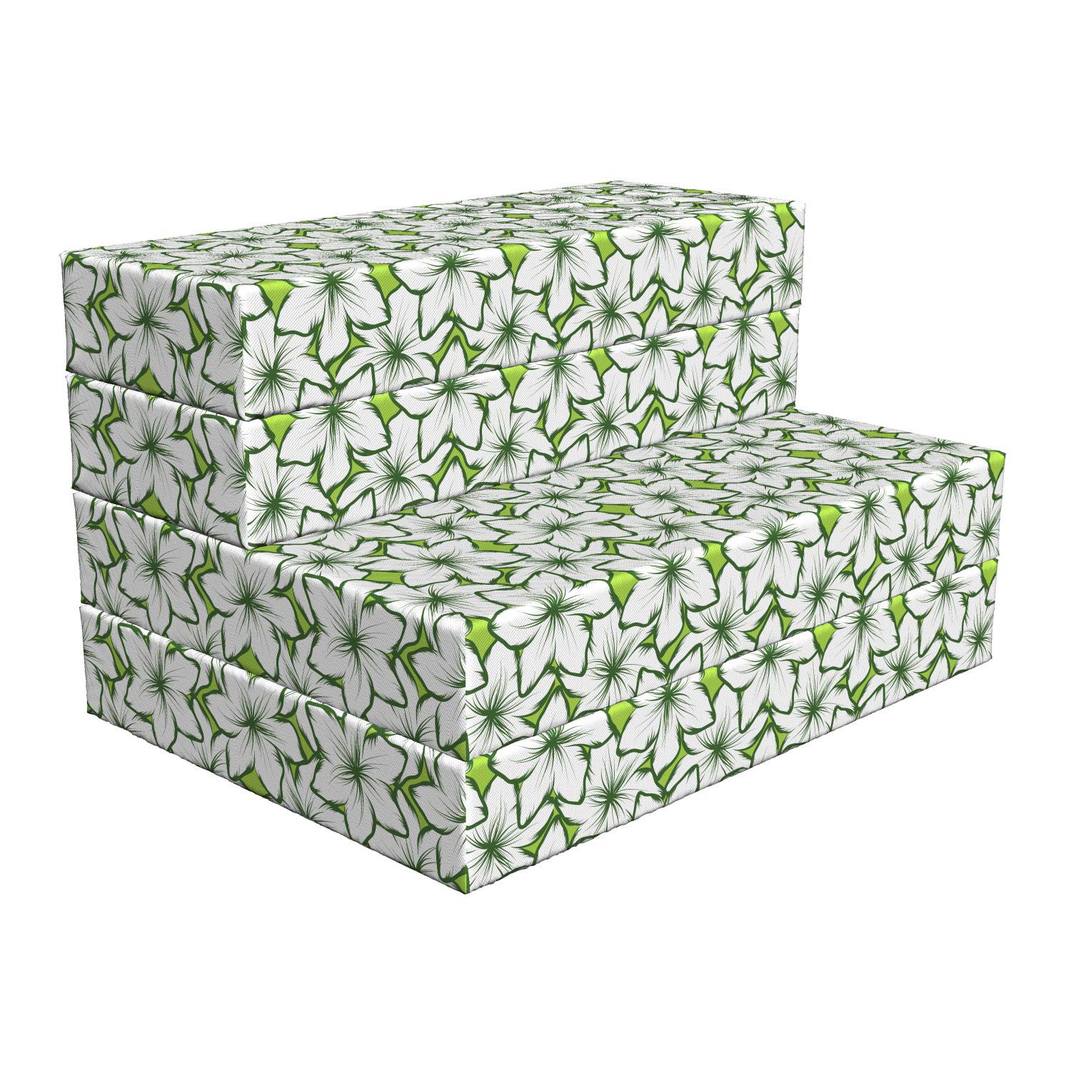 Ambesonne Floral Foldable Mattress - Nature Outline Flower Petals Design, 74.8
