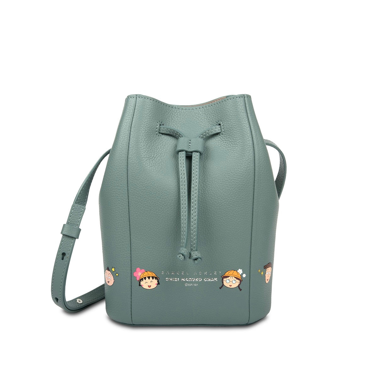Samuel Ashley x Chibi Maruko Chan Genuine Leather Bucket Bag for Women | Cute Anime Crossbody Purse | Perfect for Daily Use, Travel & Cosplay