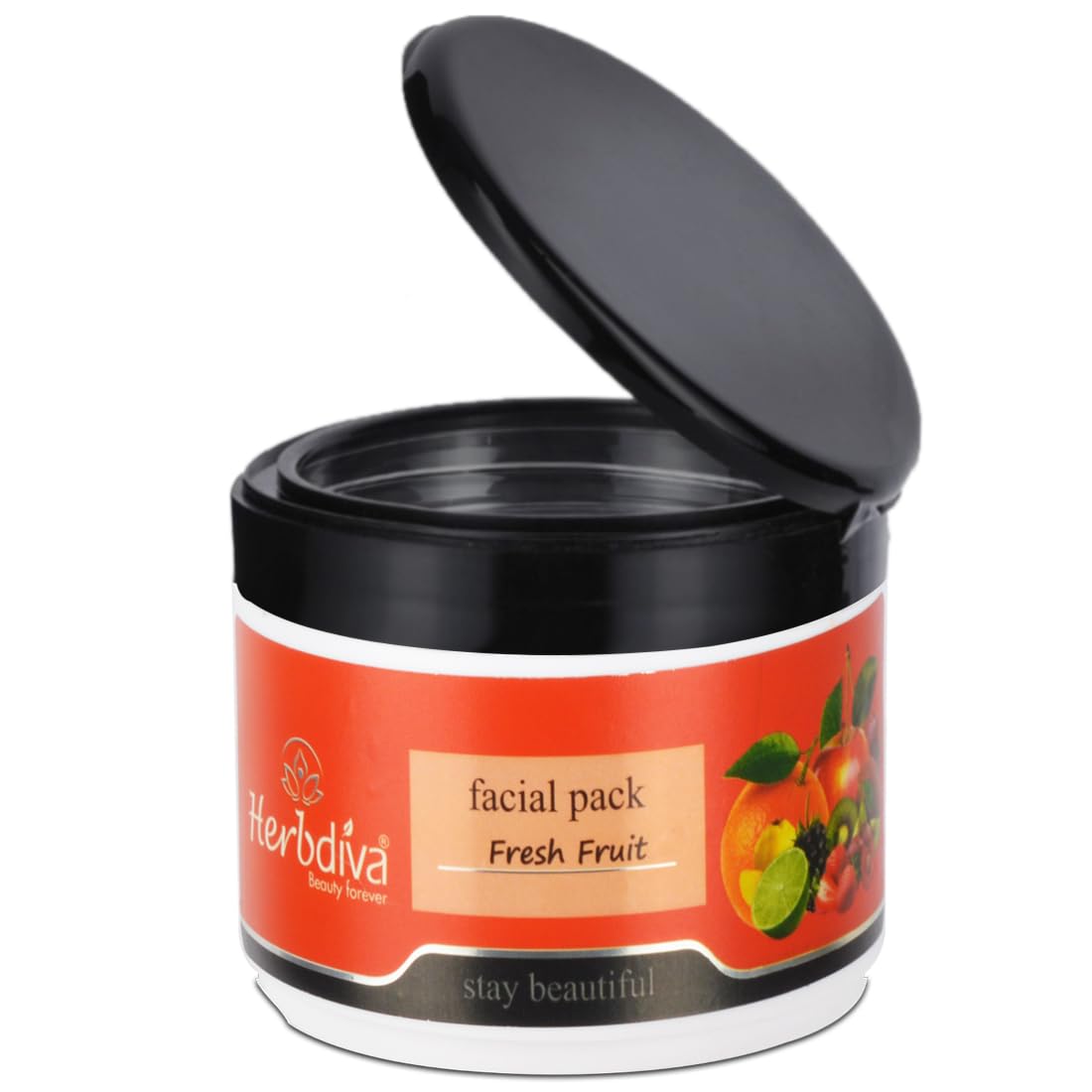 Herbdiva Fresh Fruit Face Mask 250g - Rejuvenating & Refreshing Facial Treatment with Natural Fruit Extracts for Glowing Skin | Nourishes & Revitalizes All Skin Types | Perfect for Daily Skincare Routine & Spa Days
