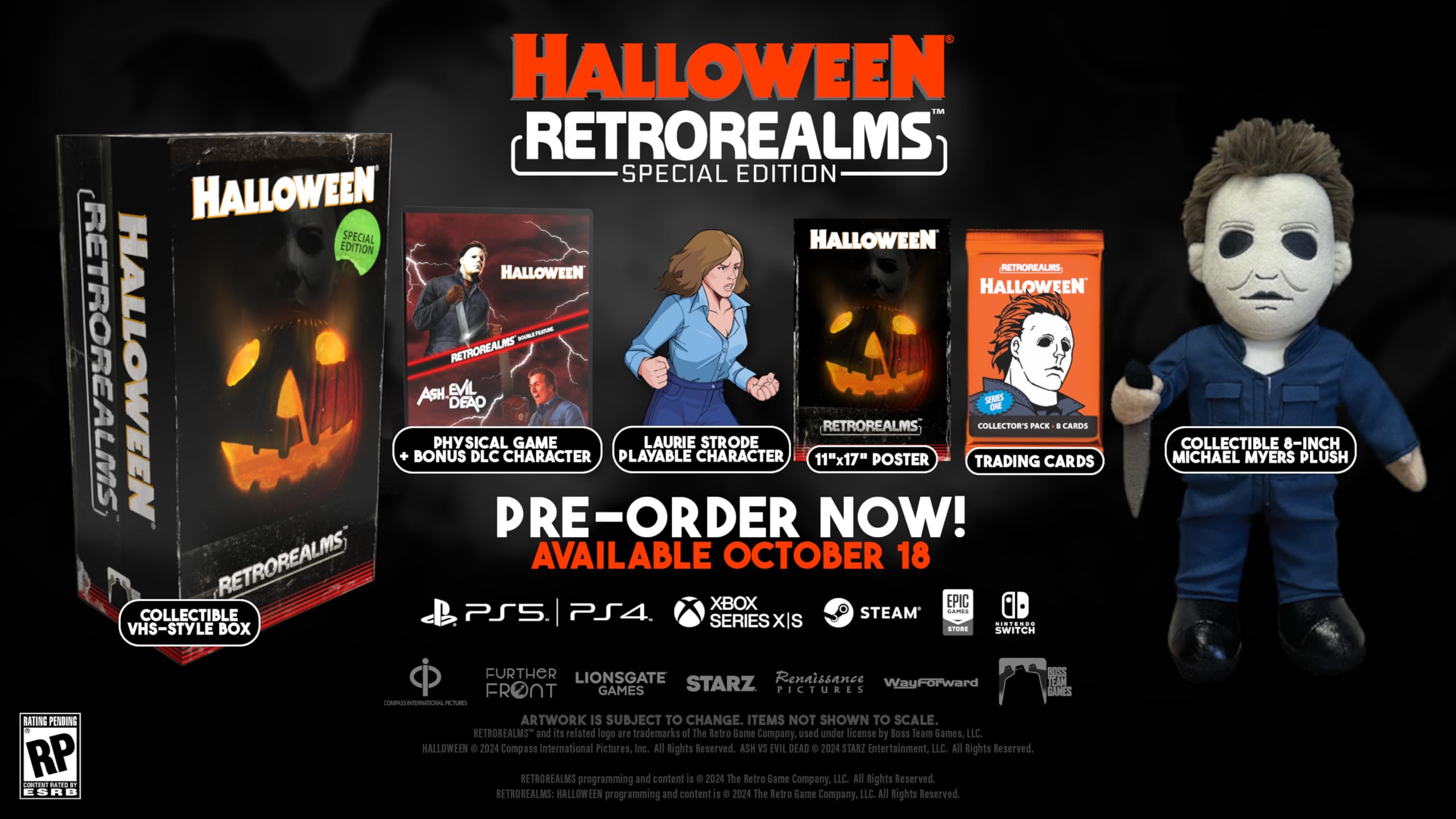 Halloween & Ash vs Evil Dead RetroRealms Double Feature Special Edition - Nintendo Switch Game | Horror Movie Inspired Co-op & Single Player Adventure for Halloween & Horror Fans
