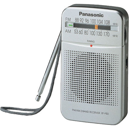 Panasonic RF-P50 Portable AM/FM Pocket Radio - Compact Travel, Emergency, Outdoor & Home Use