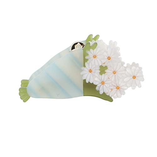 ANGGREK Elegant Daisy Flower Hair Claw Clip - Fashion Hair Styling Accessories for Women | Perfect for Weddings, Parties & Everyday Use