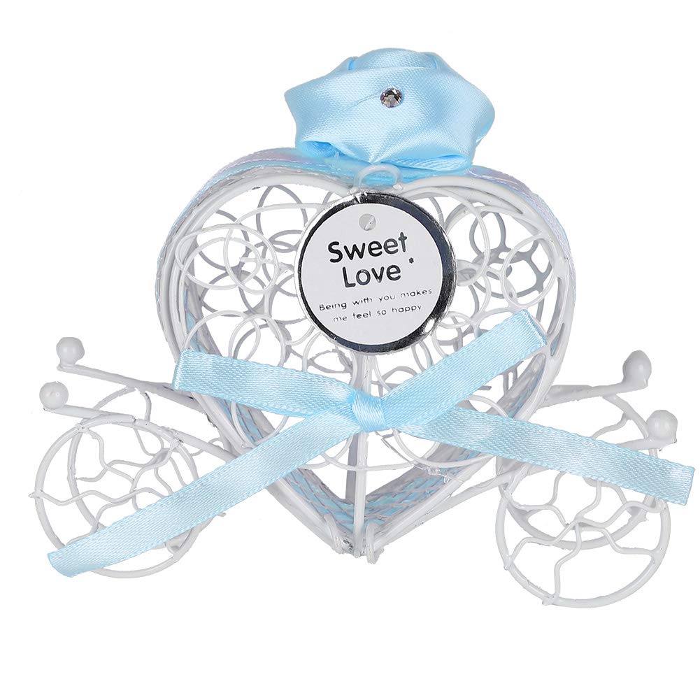 Eulbevoli Wedding Candy Can - Large Capacity, Fashionable & Sturdy Candy Holder for Christmas, Birthday, Party Favors - Elegant Blue Design for Home & Event Decor