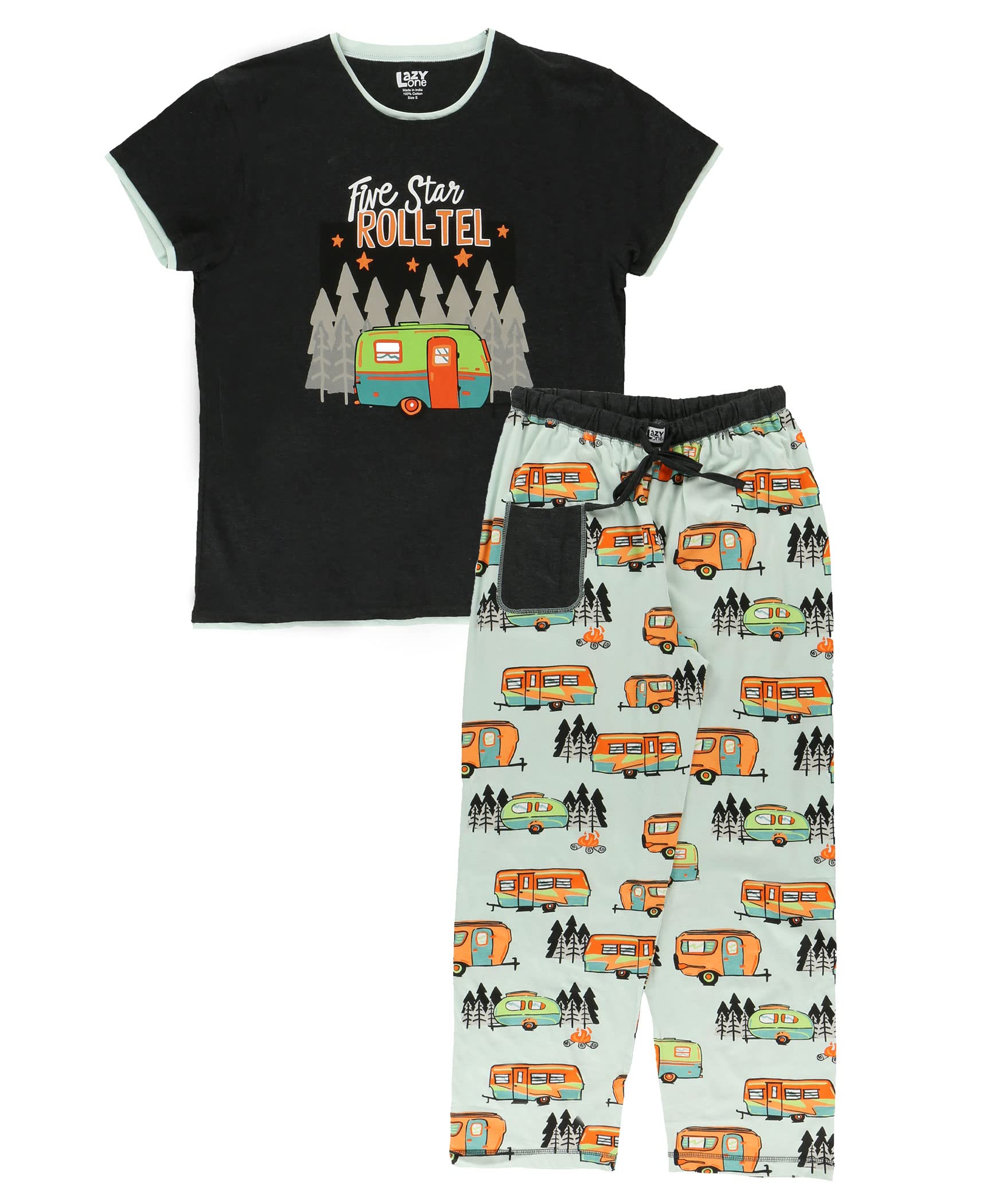Lazy One Women's Pajama Set - Soft Short Sleeve Sleepwear with Cute Prints, Relaxed Fit for Lounge & Sleep - Perfect for Nighttime Comfort, Weekend Relaxation & Gift Giving