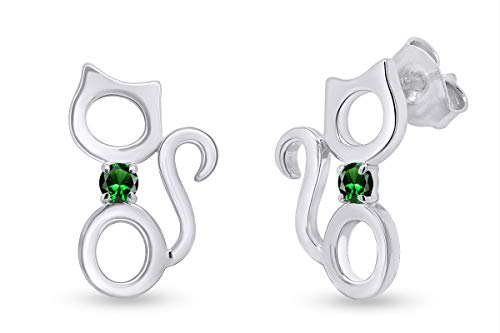 White Gold Over - Simulated Emerald