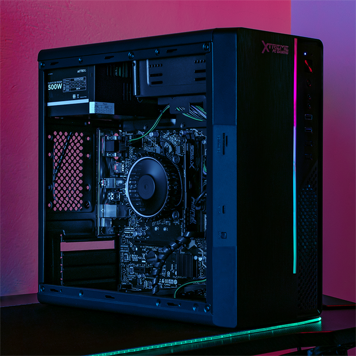 Xtreme PC Gaming Computer Intel Core i5 12400 16GB RAM 500GB SSD WiFi - Ultron Black | High Performance Desktop for Gaming, Streaming & Work
