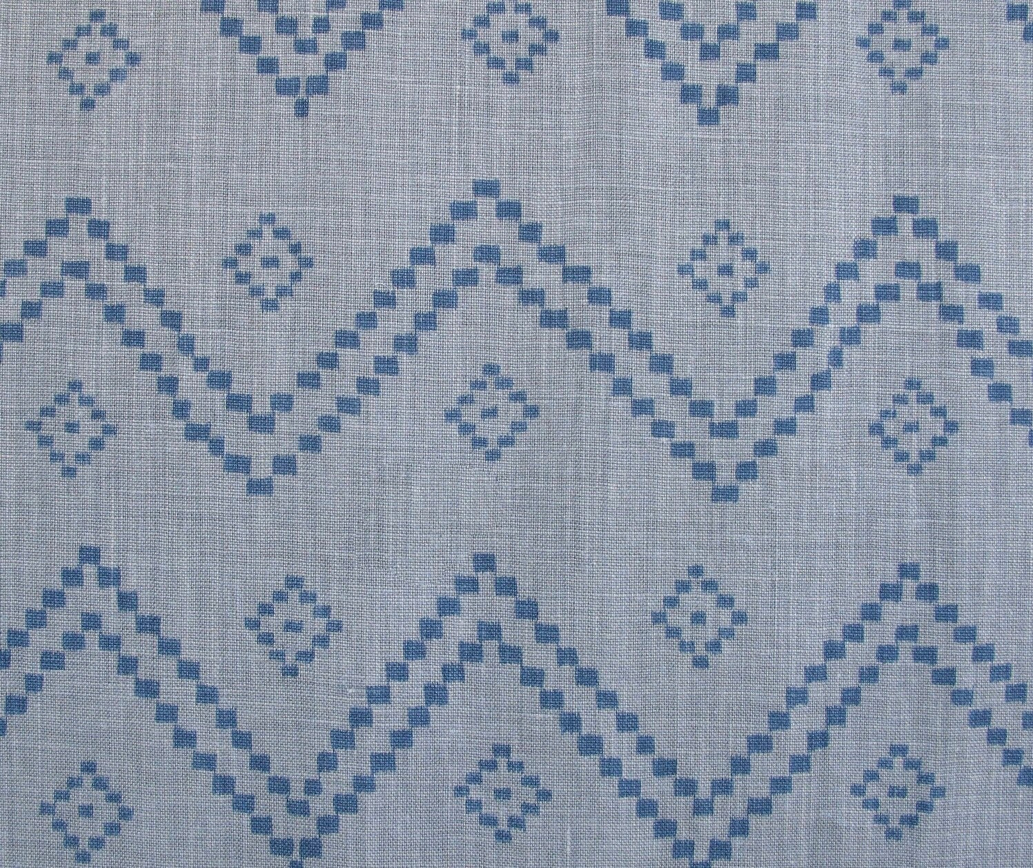 Peter Dunham Designer Pillow Cover - Taj Mist Blue Cotton Linen Blend - Ready to Ship - Perfect for Living Room Sofa, Bedroom Decor & Home Styling