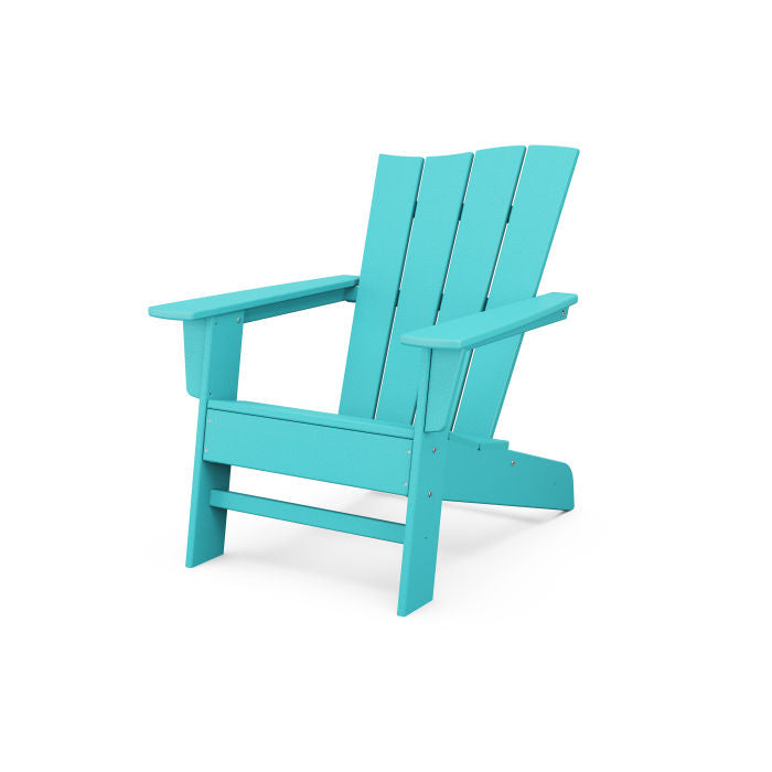 POLYWOOD Wave Chair Right Arm - Durable Outdoor Adirondack Chair for Patio, Deck, Poolside & Garden - Weather-Resistant Recycled Plastic Furniture
