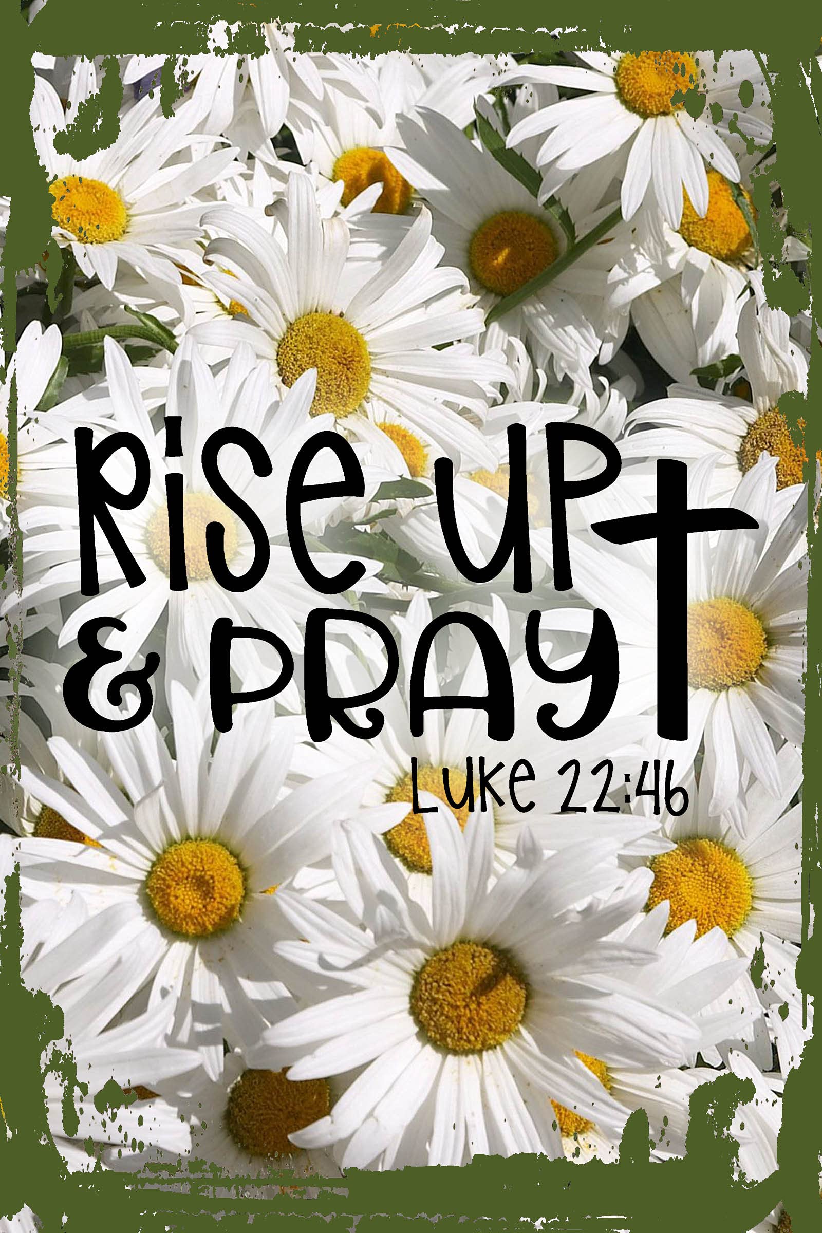 Religious Daisy Wall Art - Luke Bible Verse Decor for Home & Gifts