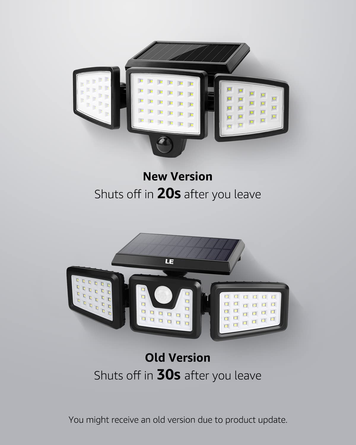 Lepro 1000LM Super Bright Solar Motion Sensor Outdoor Lights - IP65 Waterproof Solar Flood Lights with 270° Wide Angle - Security Lighting for Yard, Garden, Garage, Pathway & Driveway (Ideal for Home Safety & Landscape Illumination)