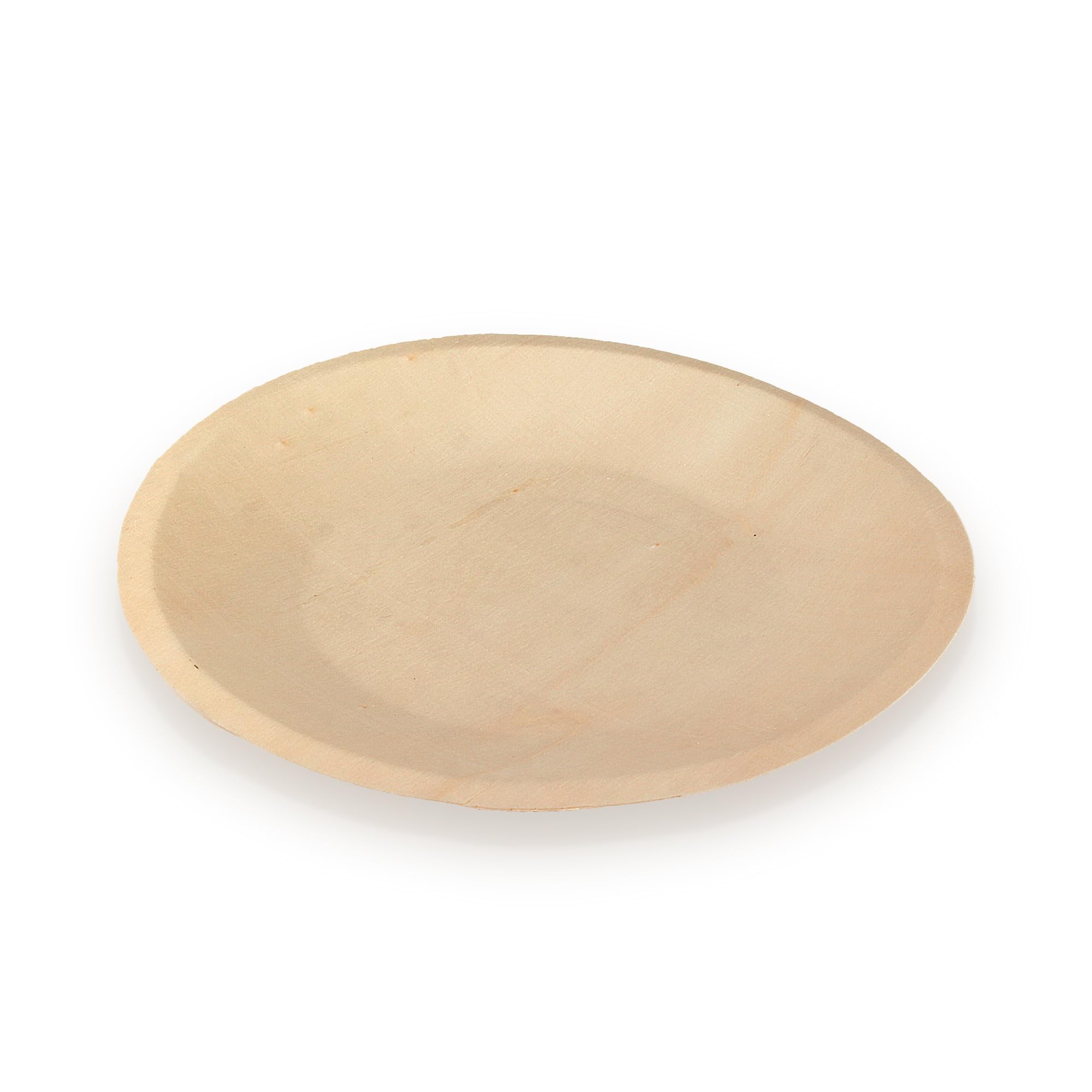 BambooMN Brand - 8.5 Inch Disposable Wooden Round Plates, 1000 Count, Eco-Friendly Biodegradable Party Dinnerware for Wedding, Picnic, BBQ & Camping