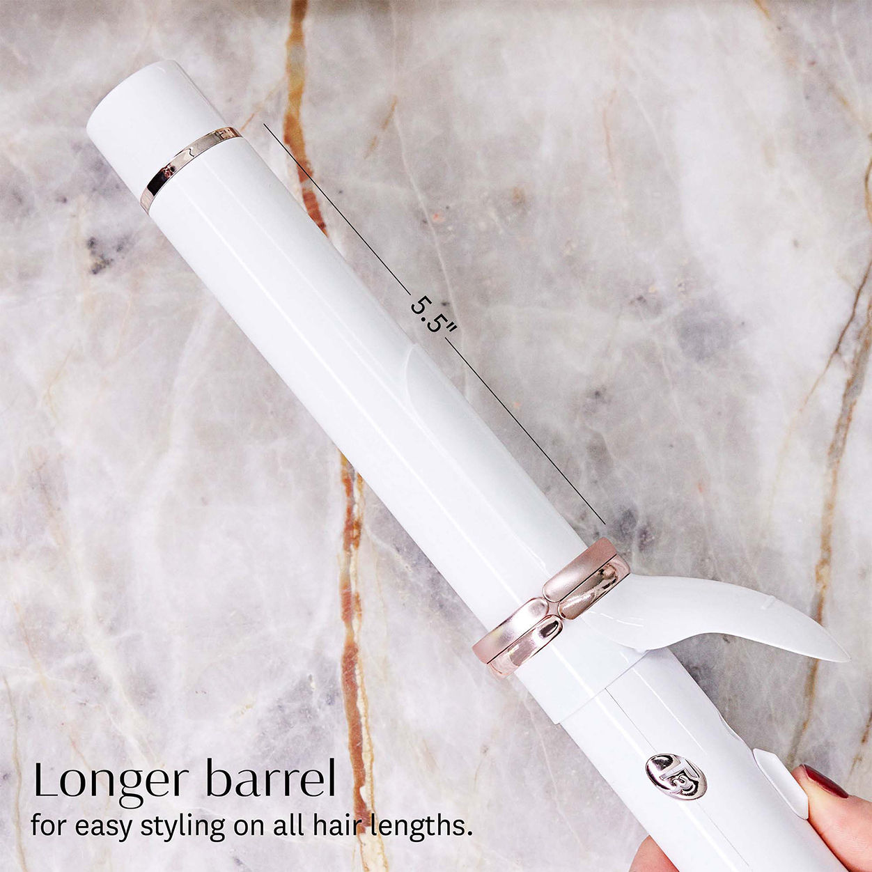 T3 Curlwrap Hair Styler - Professional Ceramic Curling Iron for Salon-Quality Waves & Curls - Perfect for Home Styling & Special Occasions