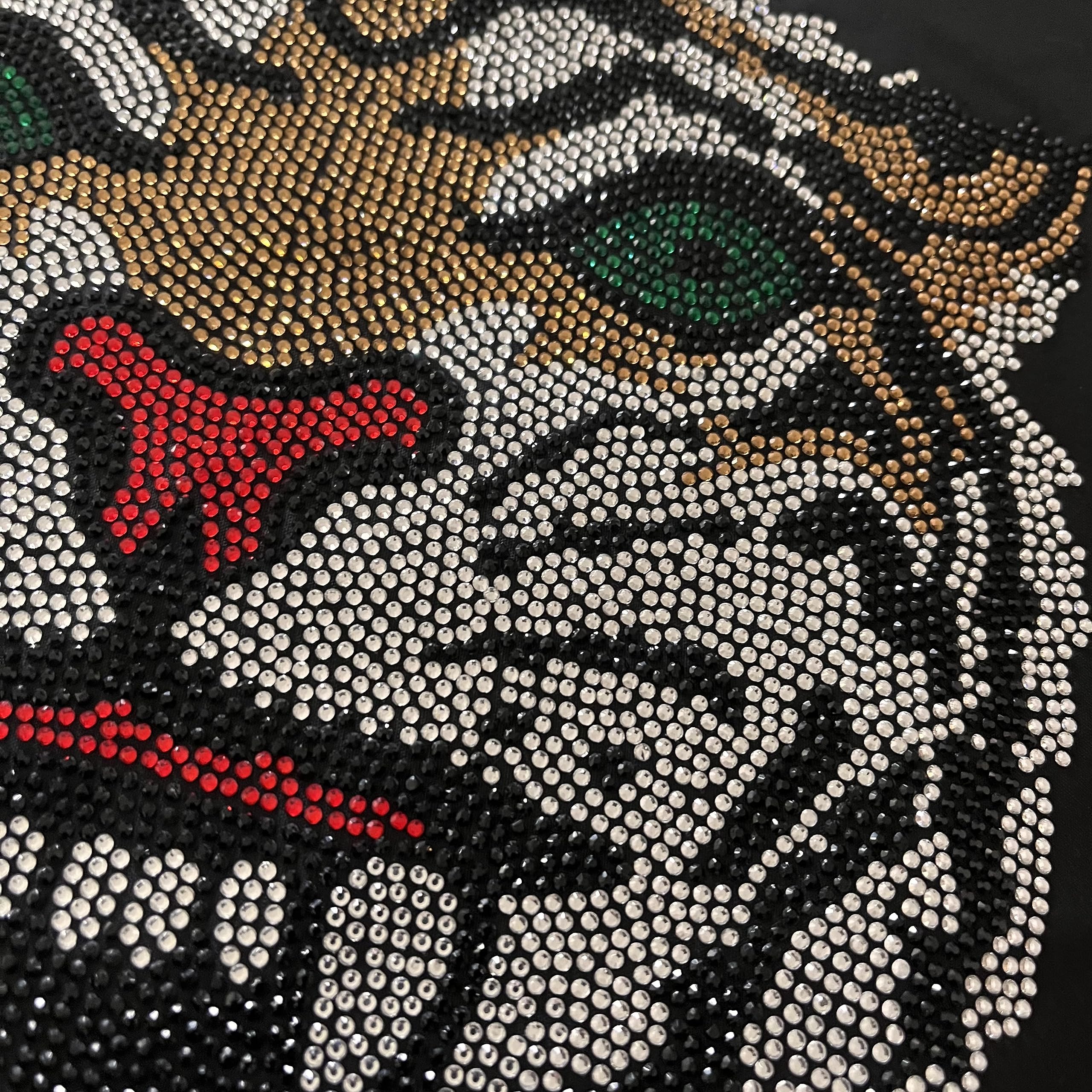 Rhinestop Wild Tiger Iron-on Rhinestone Design for DIY Clothing & Costume Embellishment | Sparkling Rhinestone Patch for Jackets, Jeans, Bags & Dancewear