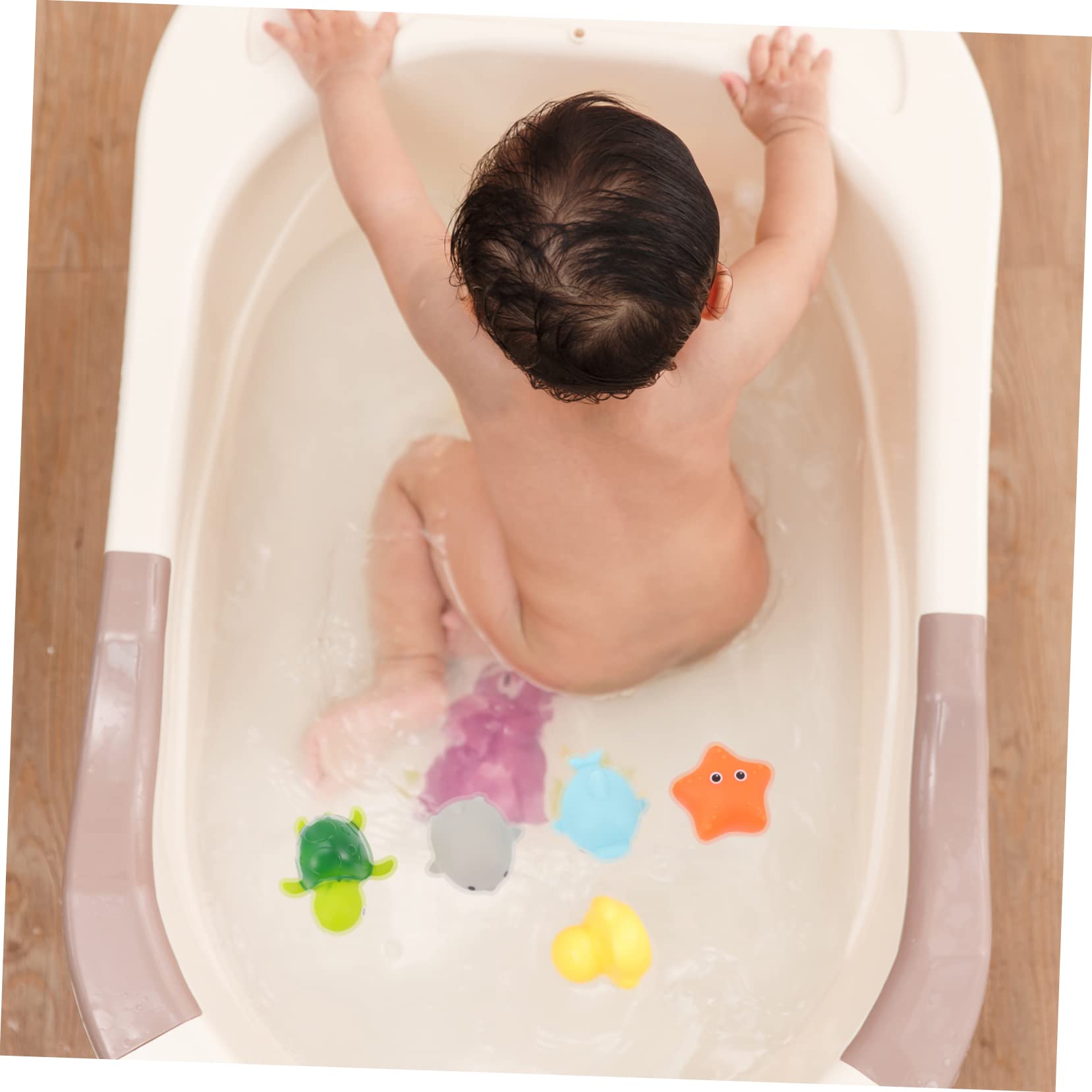 FAVOMOTO 20 Pack LED Bath Toys for Kids - Waterproof Floating Light Up Bathtub Toys for Toddlers & Babies - Fun Bath Time Sensory Play, Pool Party, and Nighttime Glow in the Dark Activities