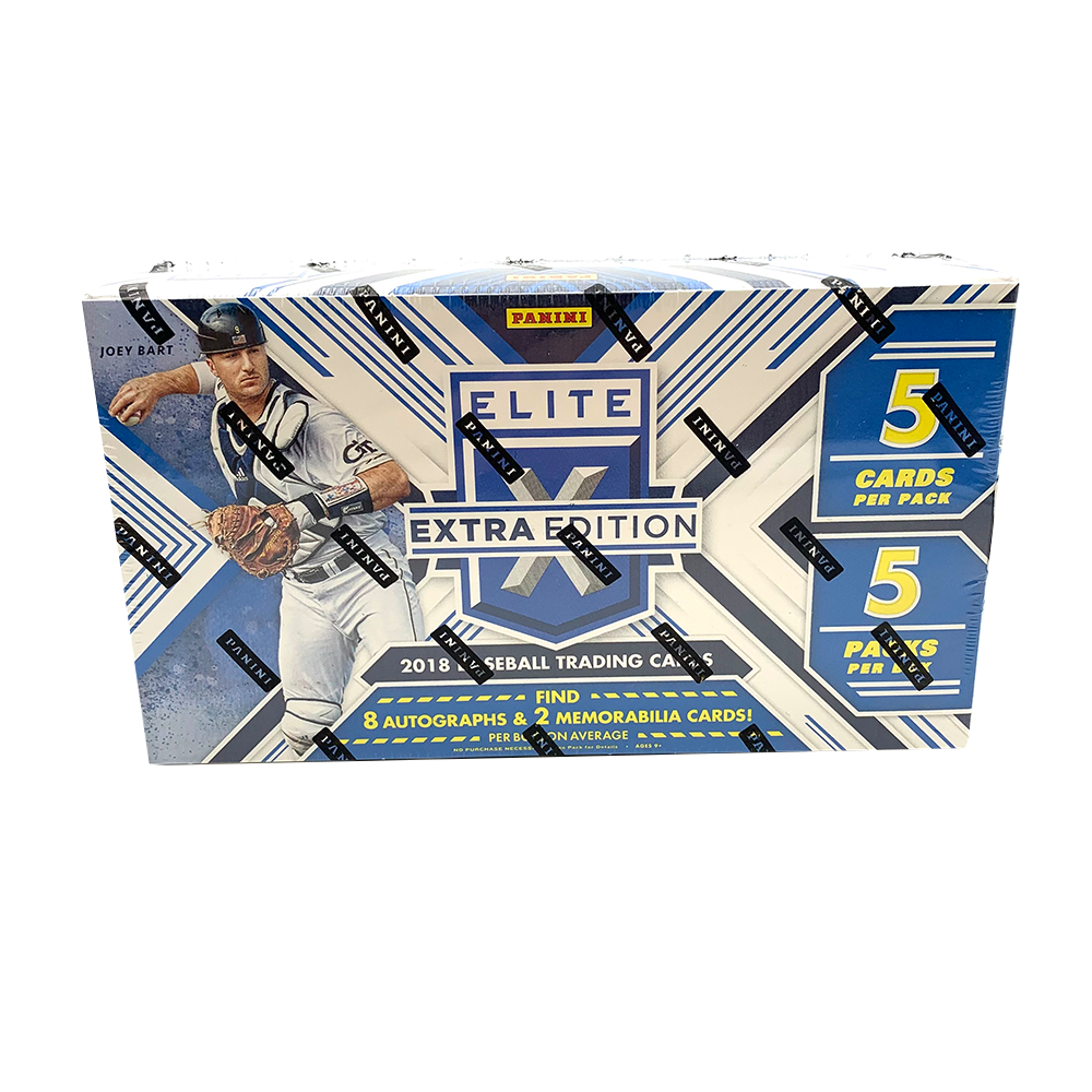 2018 Panini Elite Extra Baseball Hobby Box - 24 Packs with Autograph & Memorabilia Cards - Perfect for Collectors & Fantasy Baseball Fans
