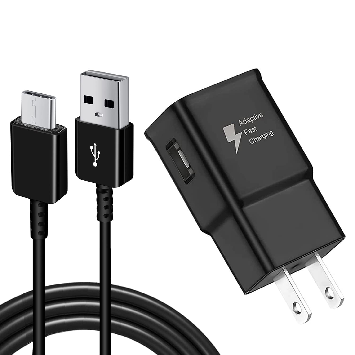 Powersky 30W Fast Adaptive USB C Charger with 6FT USB Type C Cable - Compatible with Samsung Galaxy S21/S20/S10/S9/S8, Note 10/9/8/7 & A Series - Quick Charge for Android Phones & Tablets - Perfect for Travel, Home & Office Use