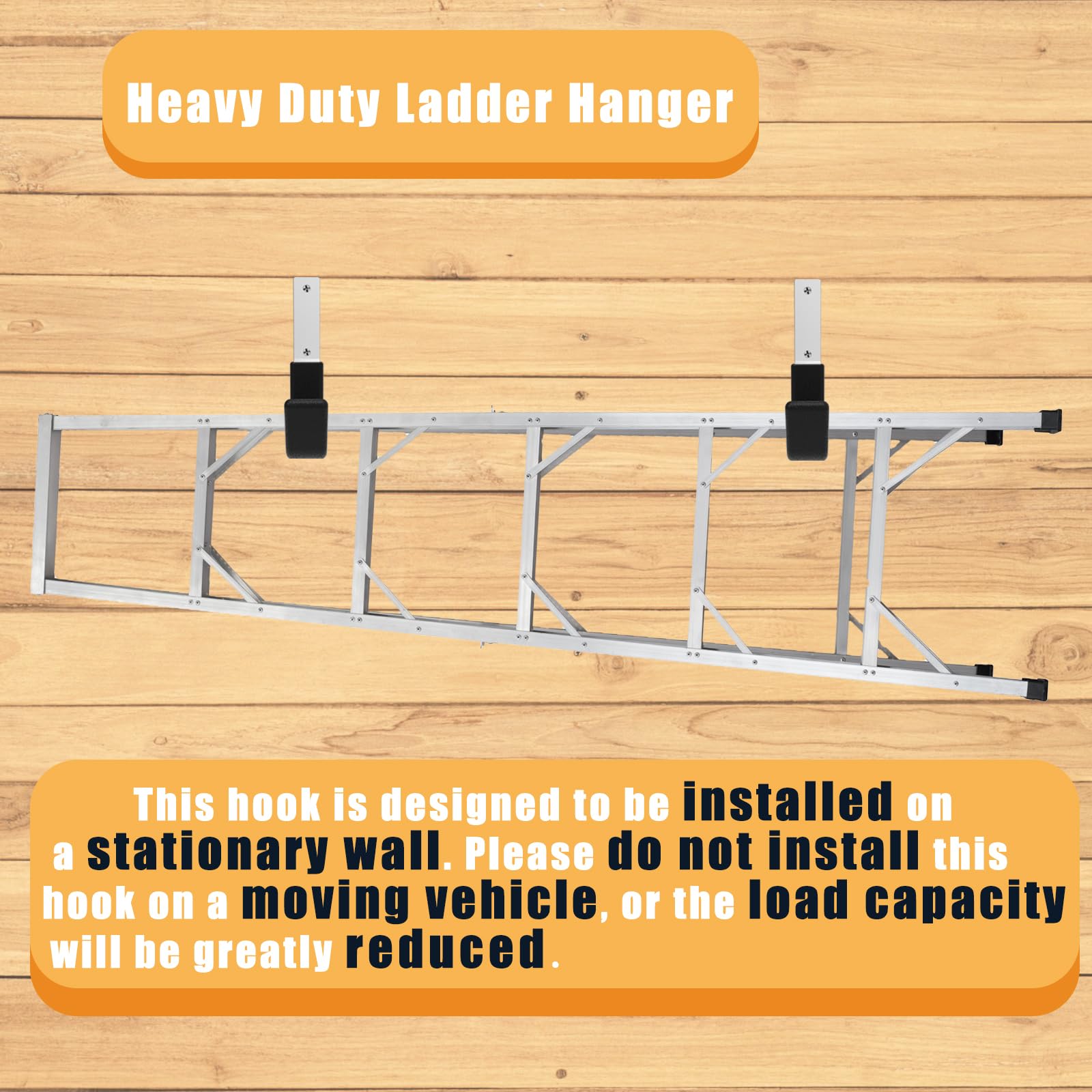 Heavy Duty Utility Hooks for Garage Storage - 2 Pack Wall Mount Hooks for Bike, Ladder, Hose, Leaf Blower & More - Durable Garage Organization Hooks for Home & Workshop Use