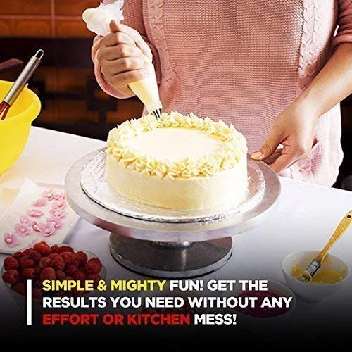 12-Piece Cake Decorating Set with Stainless Steel Nozzles - Reusable Icing Piping Bags & Frosting Tips for Baking, Cupcake Decorating, Wedding Cakes & Birthday Party Desserts