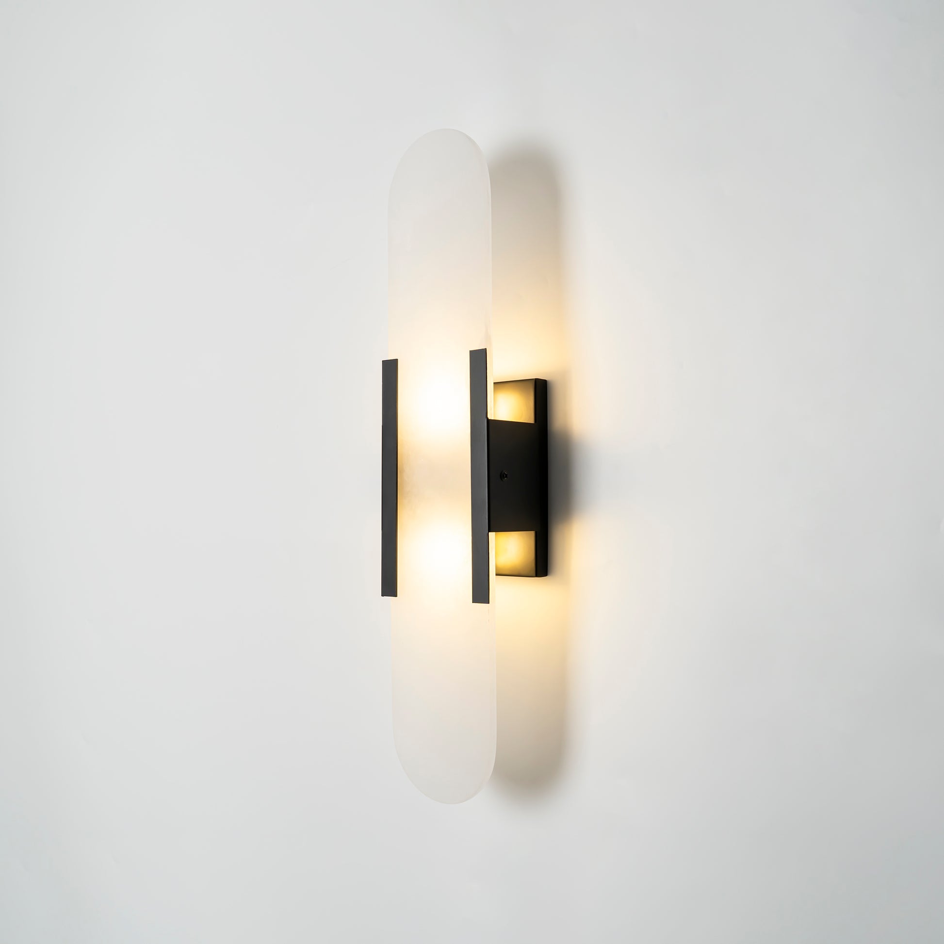 Melange Elongated Alabaster Wall Lamp - Modern Minimalist Sconce Lighting for Bedroom, Living Room & Hallway