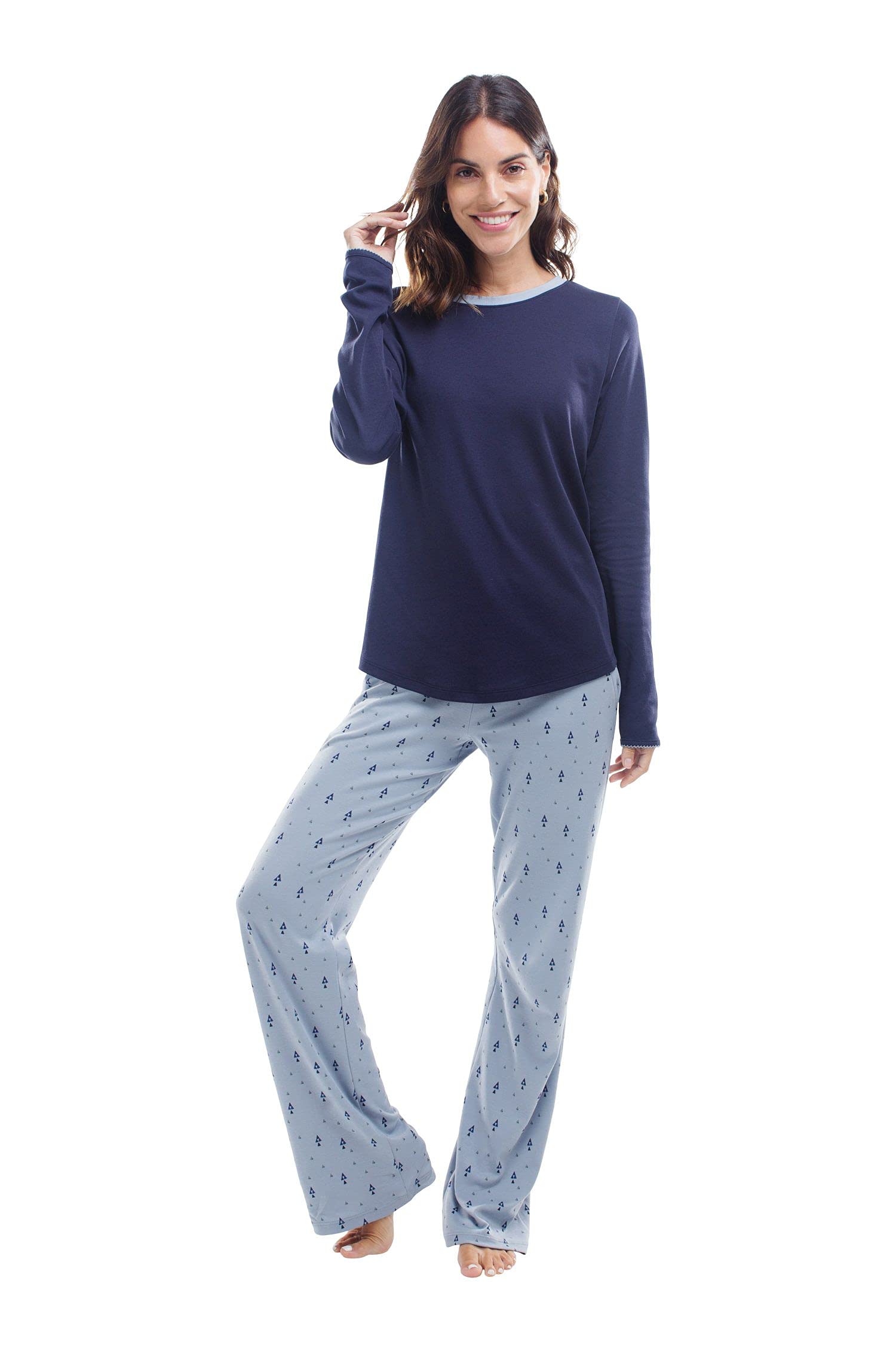 Premium Pima Cotton Women's Pajama Set - Ultra Soft Sleepwear for Women | Lounge & Sleep Comfort | Perfect for Weekend Relaxation, Travel & Cozy Nights
