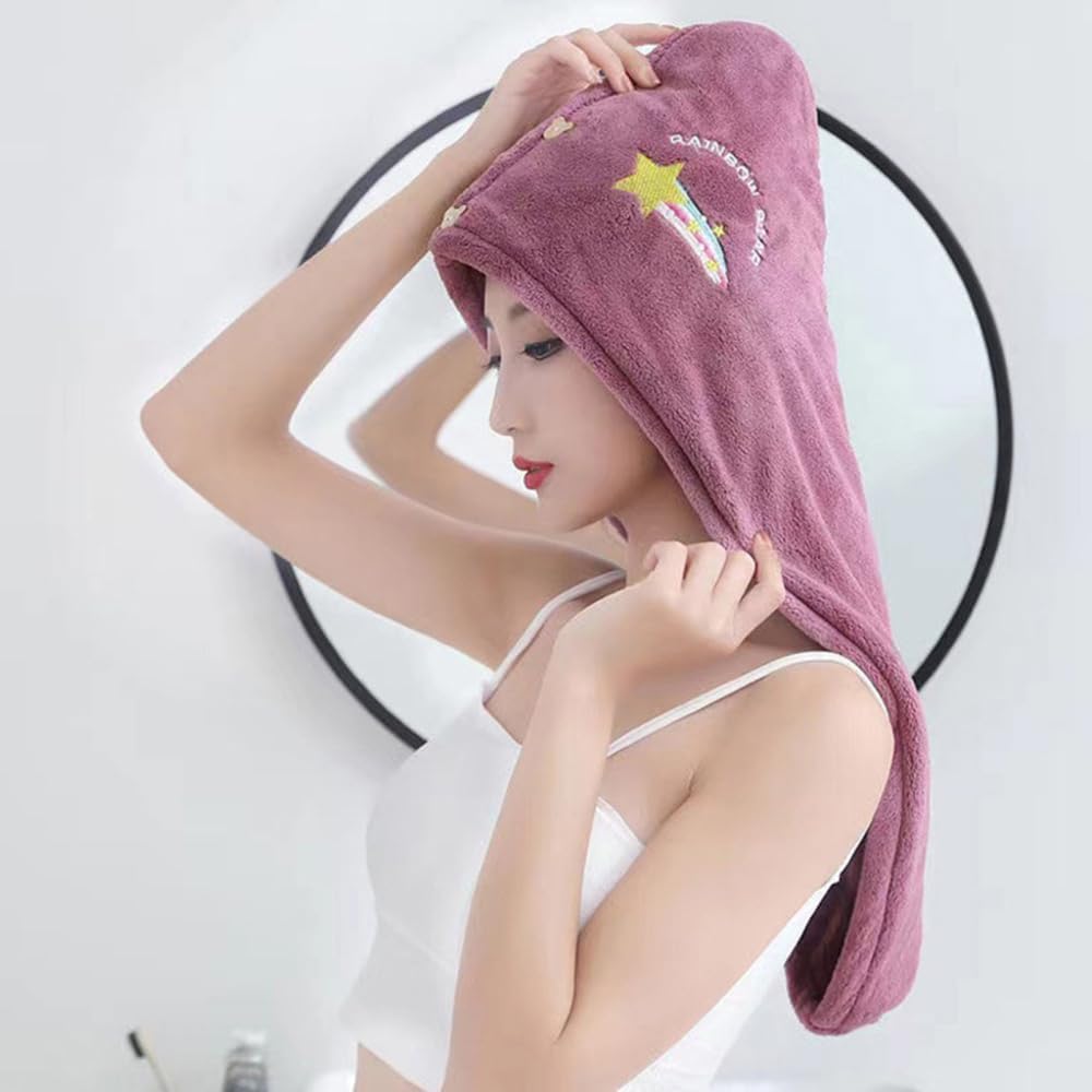 **LX PRODUCTS Microfiber Hair Wrap Turban - Ultra Absorbent Quick-Drying Towel for Wet Hair, Salon & Home Use (Pack of 3) - Perfect for Shower, Swimming & Post-Workout Hair Care**