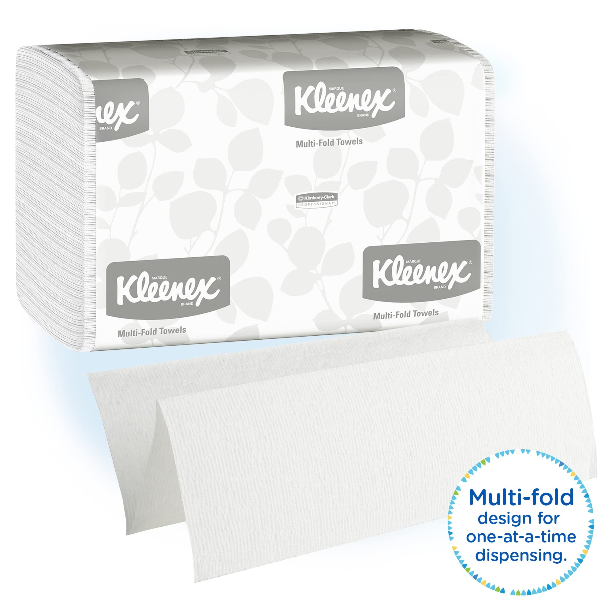 Kleenex Multifold Hand Towels - 150 Towels per Sleeve, 4 Sleeves (600 Towels Total) | Premium Absorbent Paper Towels for Bathrooms, Kitchens & Offices