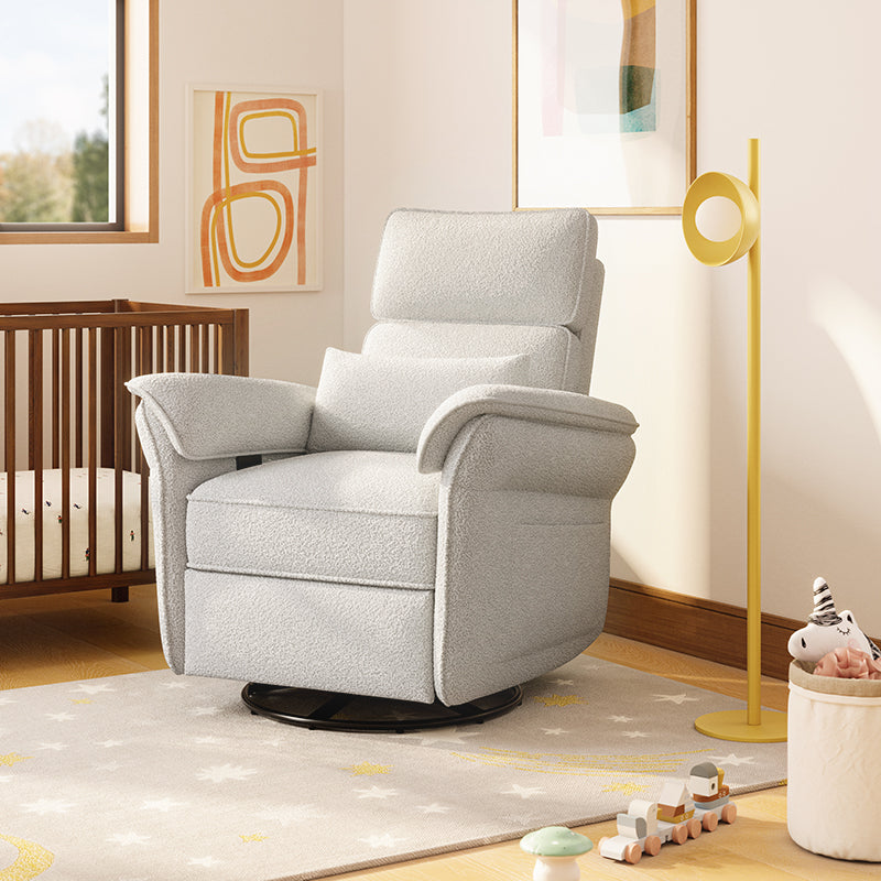 Comfortable Nursery Power Glider Recliner Chair with Custom Fabric Options - Perfect for Breastfeeding, Rocking Baby to Sleep & Nursery Decor