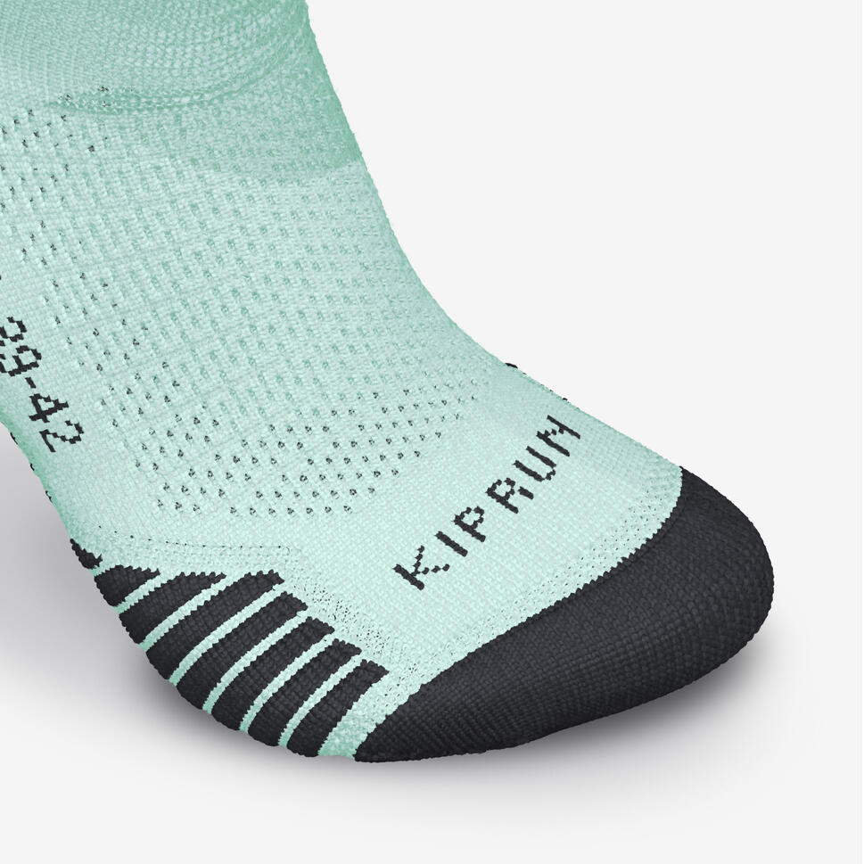 Kiprun Run 500 Thick Mid Calf Running Socks - 2 Pack for Men & Women - Perfect for Marathon, Trail Running & Cold Weather Training