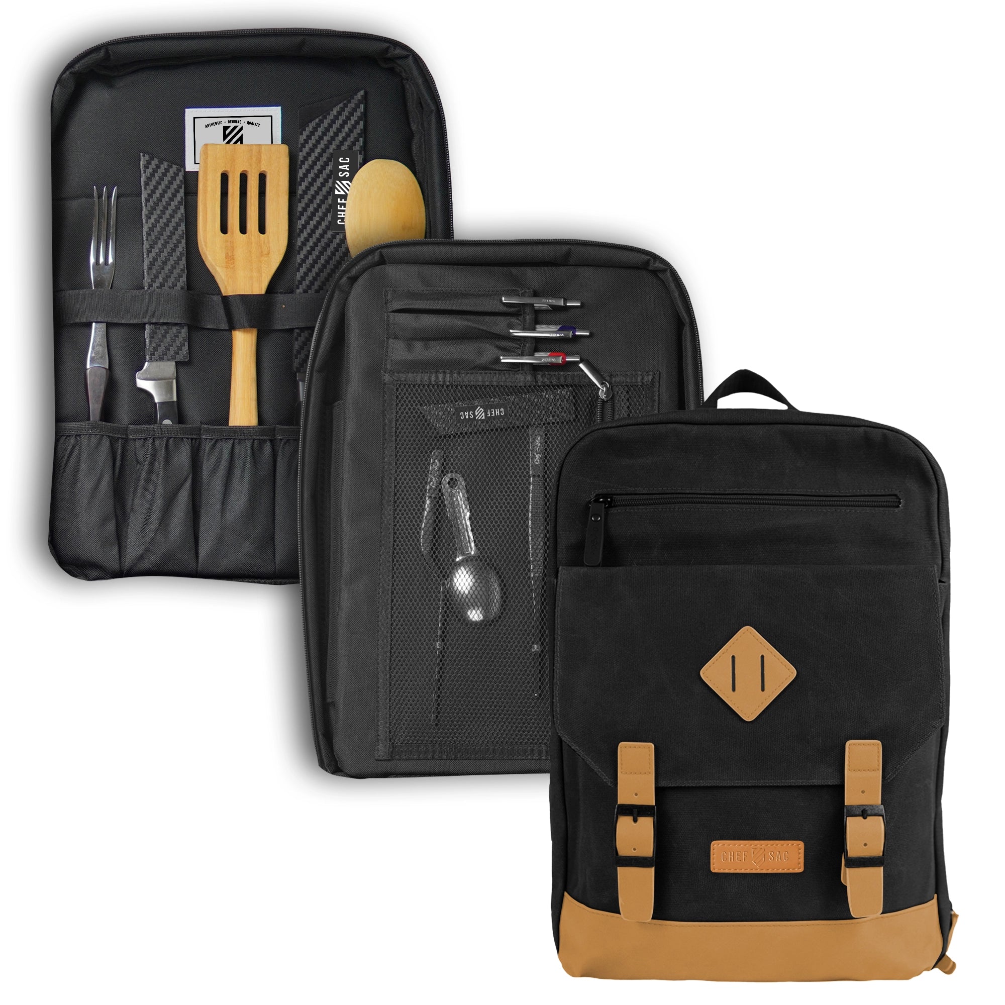 Premium Waxed Canvas Chef Knife Backpack - Durable & Waterproof for Professional Chefs & Culinary Students - Perfect for Kitchen, Cooking Classes & Outdoor Culinary Adventures