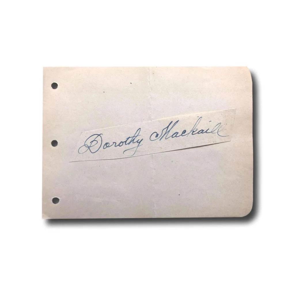 Dorothy Mackaill Hand Signed Album Page Cut - Authentic JSA COA Autograph - Safe in Hell Movie Memorabilia - Perfect for Collectors, Vintage Hollywood Fans & Film History Enthusiasts