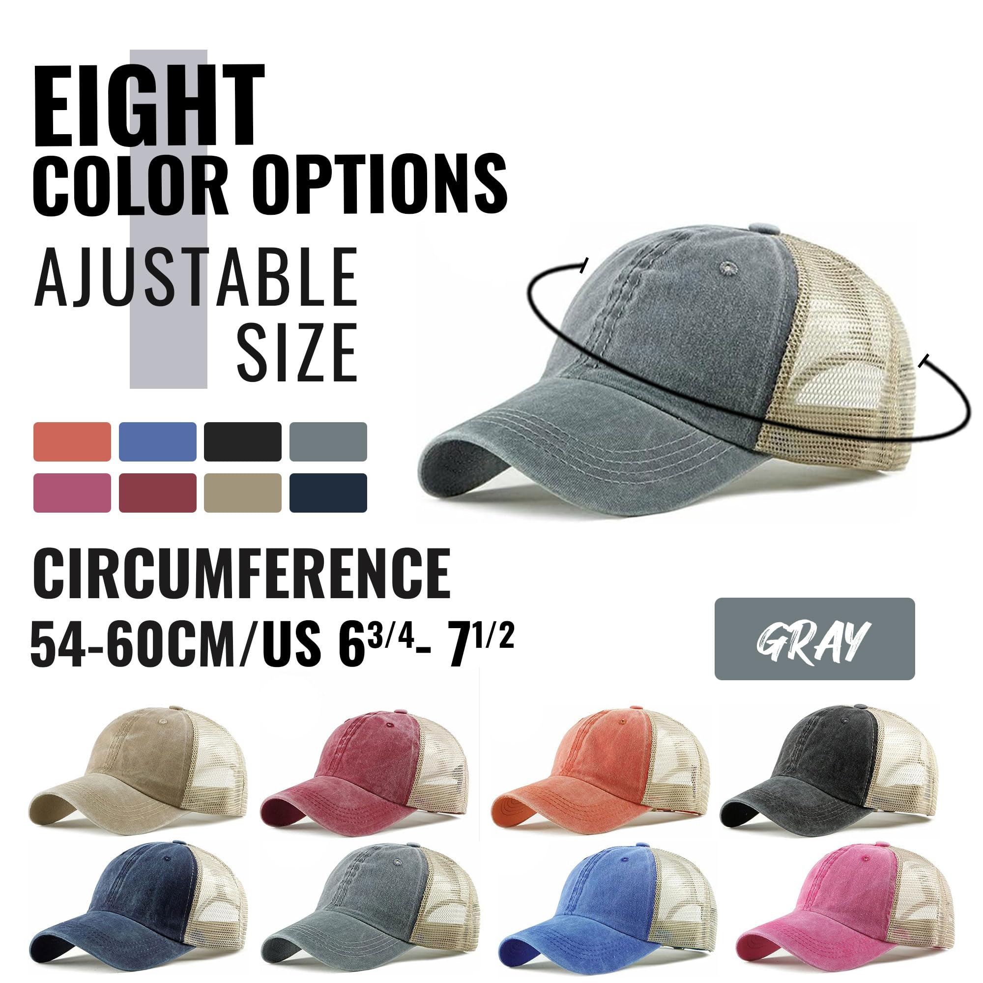 CLAPE Breathable Mesh Baseball Cap for Men & Women - Summer Trucker Hat, Quick-Dry Golf & Running Hat, Outdoor Sports & Casual Wear - Perfect for Golf, Running, Hiking, and Everyday Use