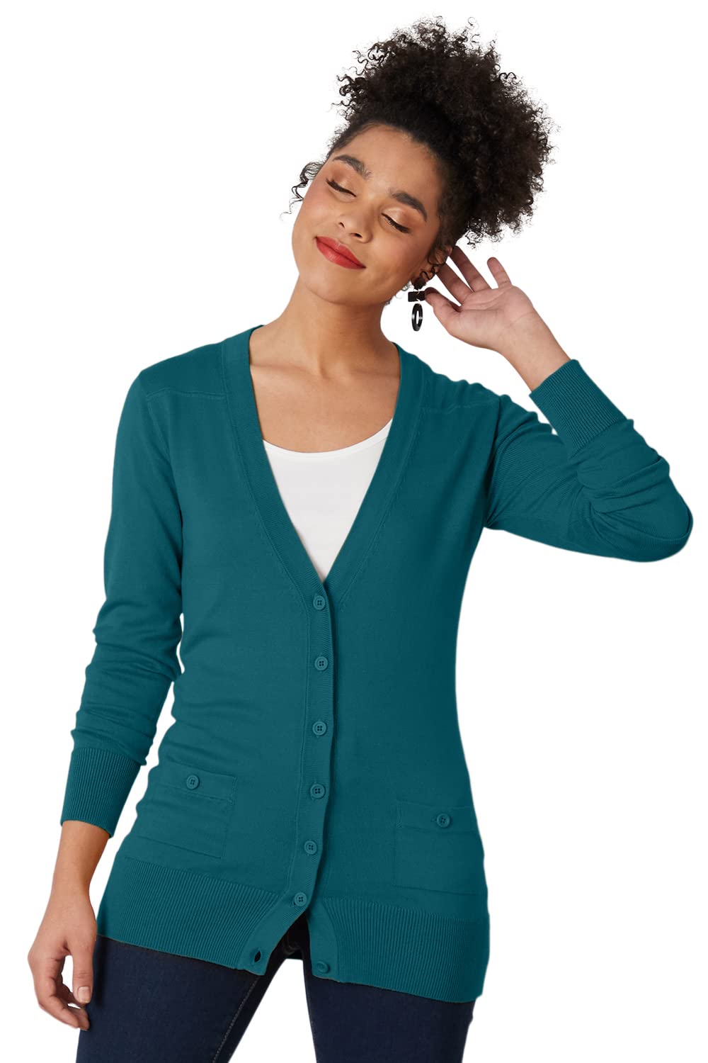 Fair Trade Organic Boyfriend Cardigan for Women - Soft & Cozy Knit Sweater - Ethical Fashion for Casual Wear, Office & Date Nights