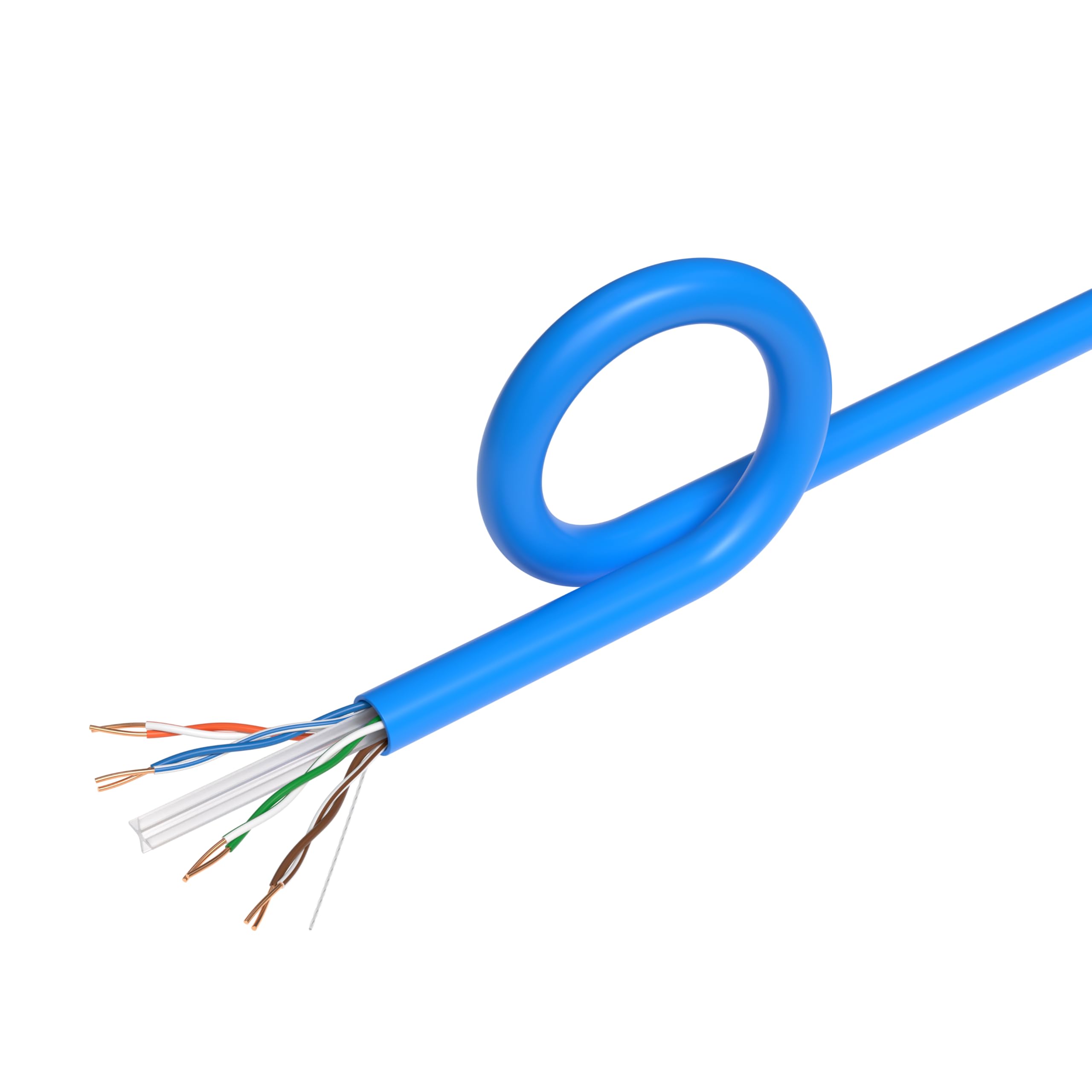1000ft CMP CAT6 Ethernet Cable - Plenum Rated, 550Mhz, 23AWG Solid UTP Network Cable with RJ45 Connectors | Bulk Blue LAN Wire for Office Networking, Data Centers & Home Internet Setup (CCA Copper Clad Aluminum)