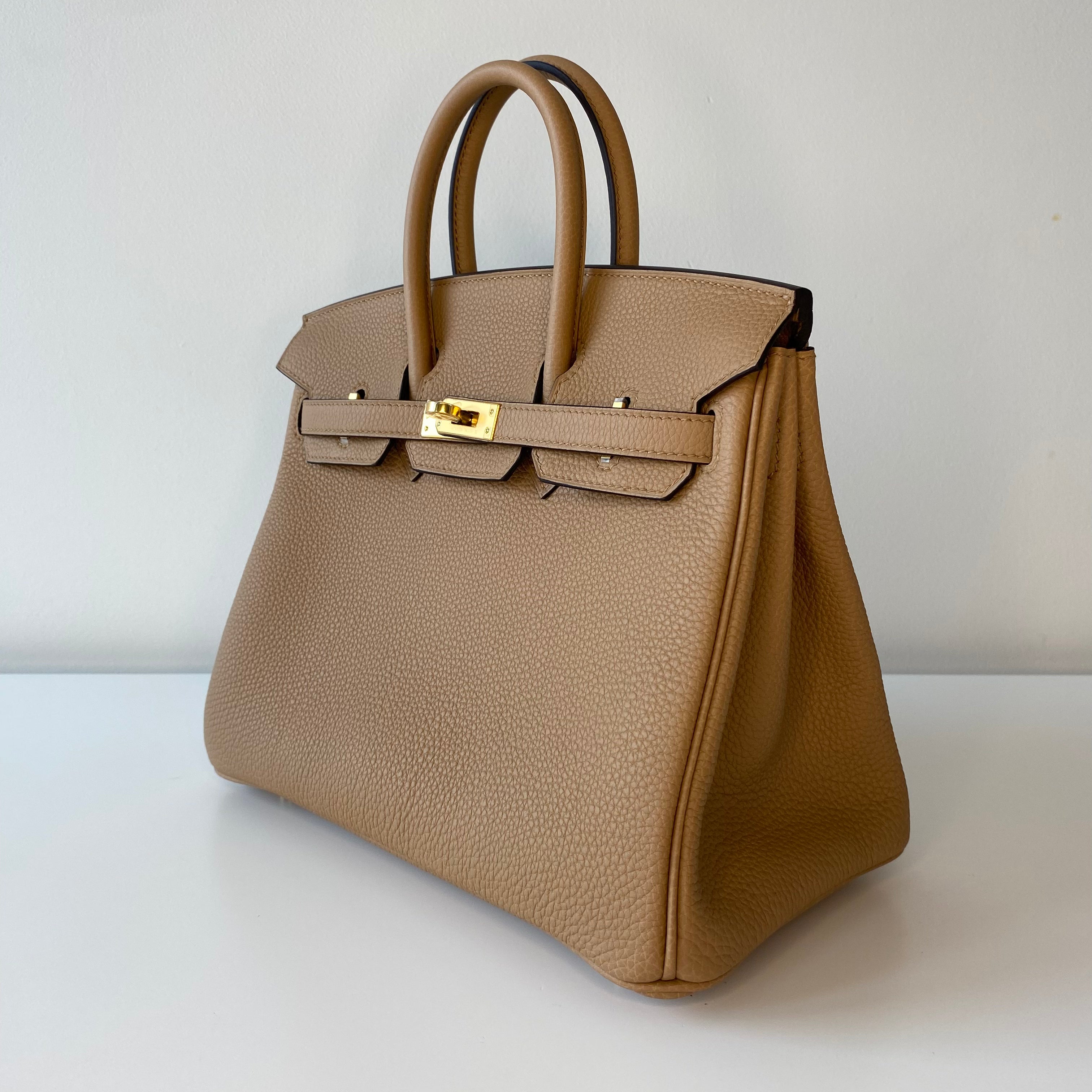 Authentic Hermès Birkin 25 Bag in Chai Togo Leather with Gold Hardware - Luxury Handbag for Women, Perfect for Work, Travel & Special Occasions