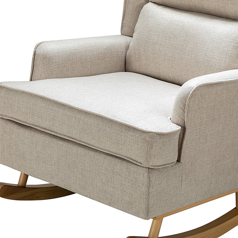 Andreo Modern Tufted Upholstered Rocking Chair - Comfortable Nursery Rocker for Baby Room, Living Room & Bedroom - Perfect for Nursing, Relaxing & Home Decor