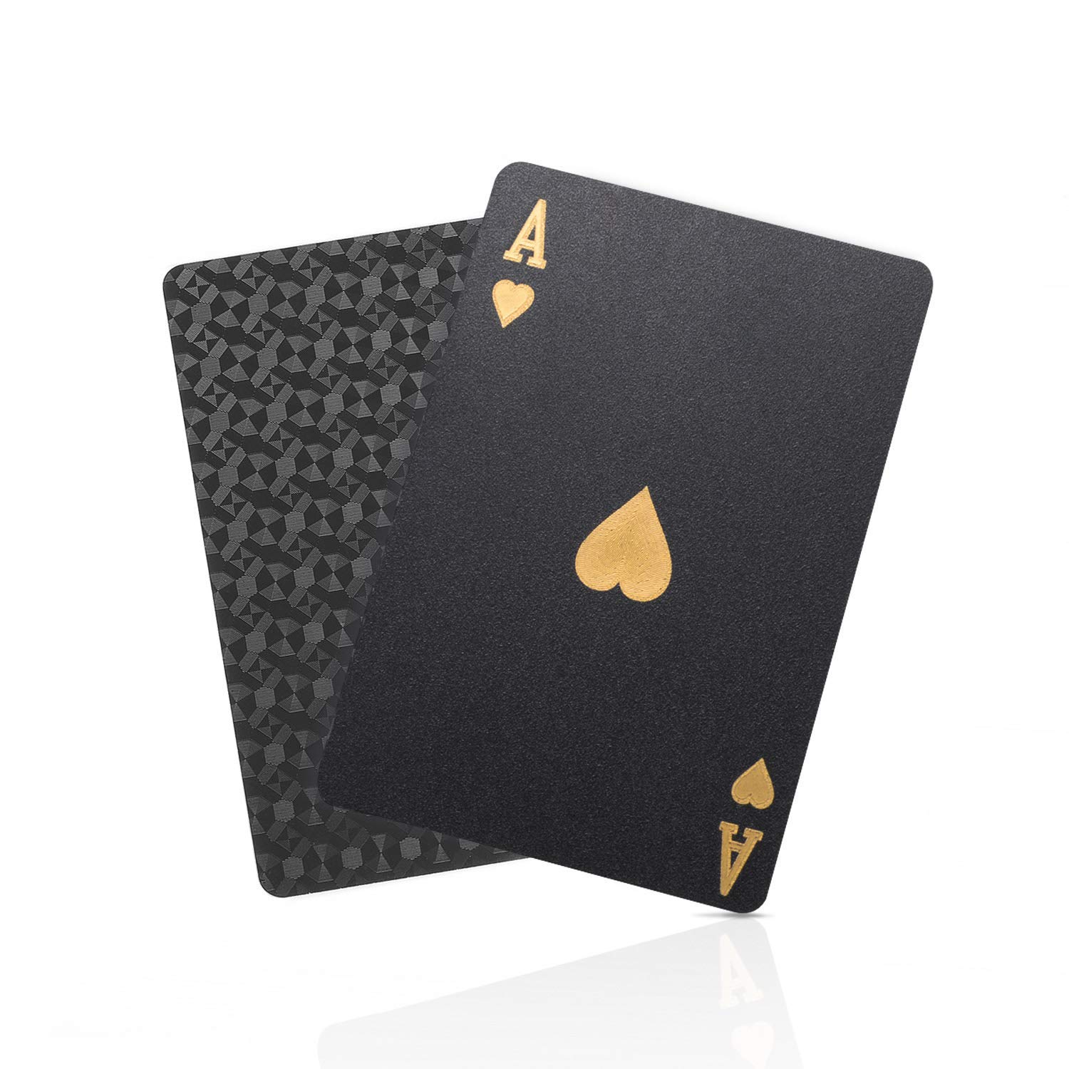 Professional Poker Playing Cards - Black Diamond Waterproof Plastic Standard Deck (1 Deck) | Casino Games, Poker Nights, Magic Tricks & Cardistry Practice
