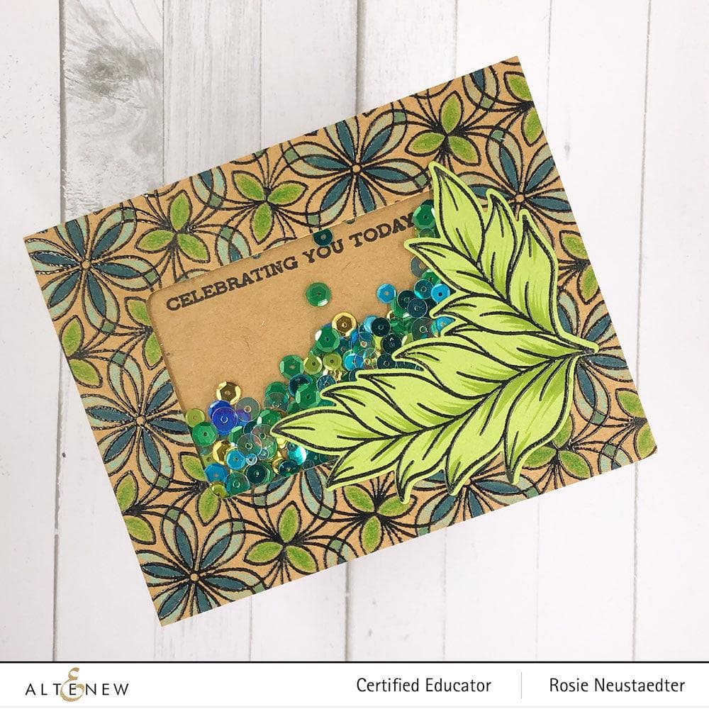 Botanical Geometric Stamp Set for Scrapbooking, Card Making & DIY Crafts - Perfect for Journals, Planners & Handmade Greeting Cards