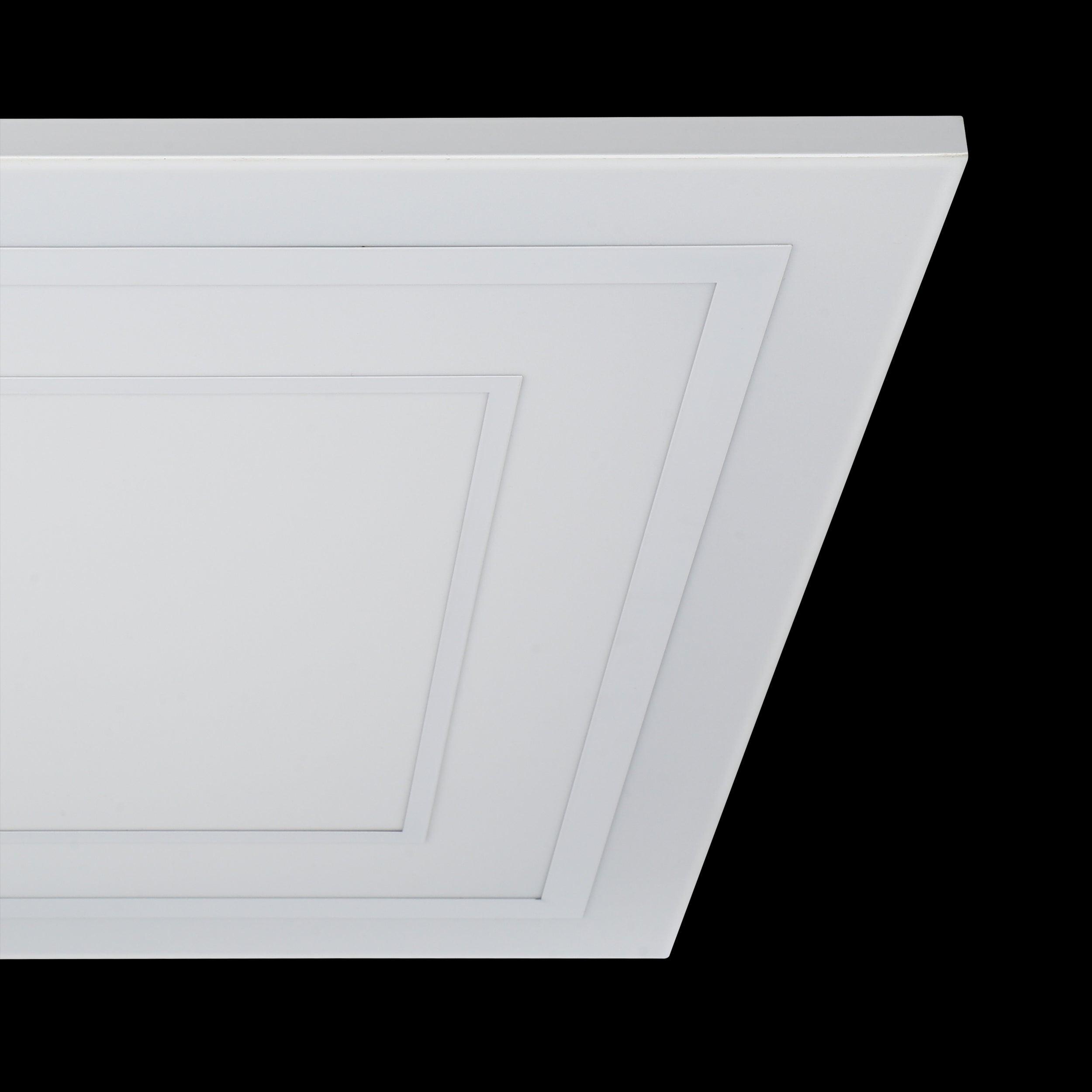 Eglo Albarca 23.2 Inch White Square LED Ceiling Flush Mount Light - Modern & Energy Efficient for Living Room, Bedroom, or Kitchen