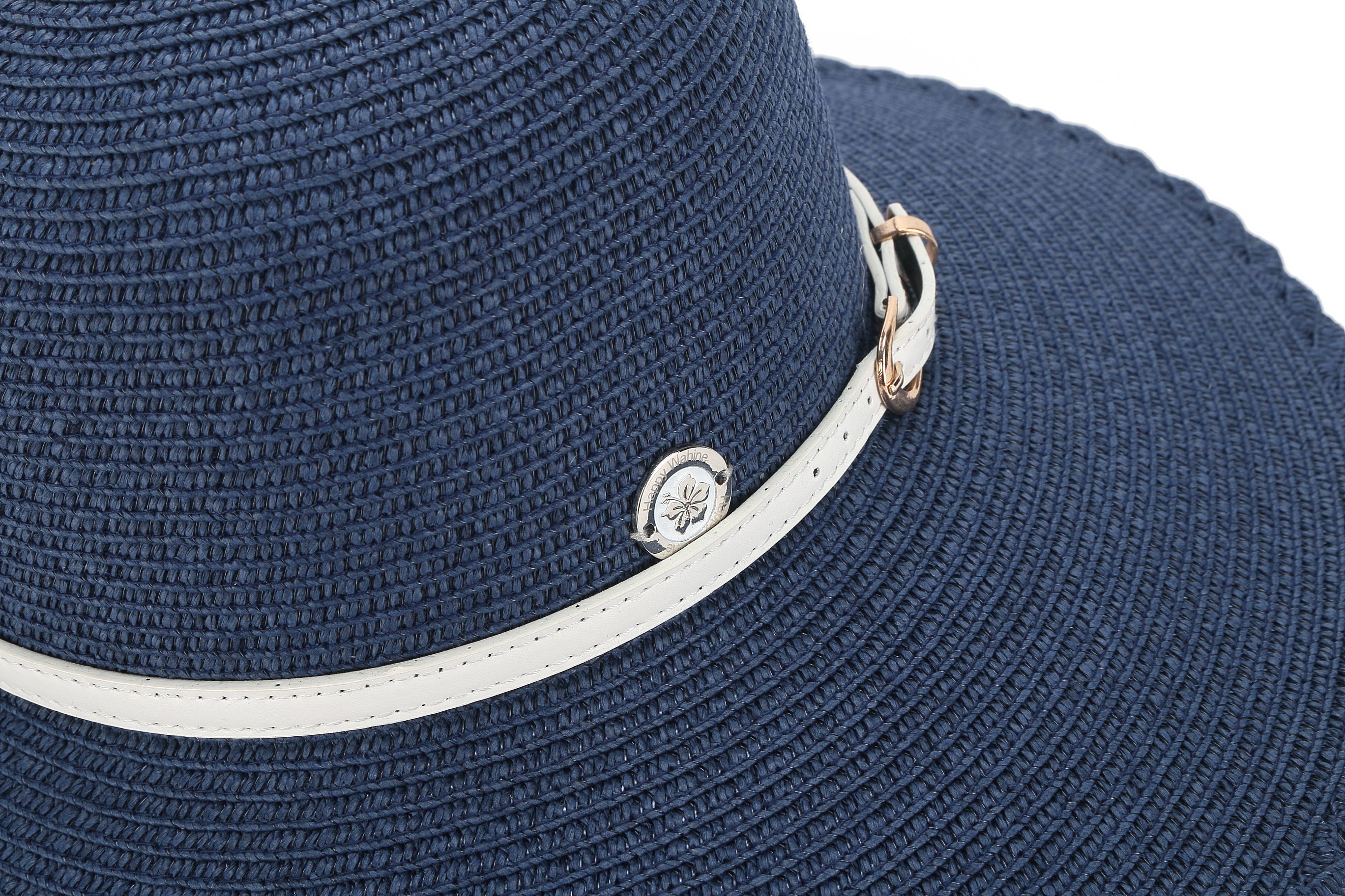 Sunflower Navy Round Hat for Women - Summer Beach Sun Protection & Outdoor Fashion Accessory
