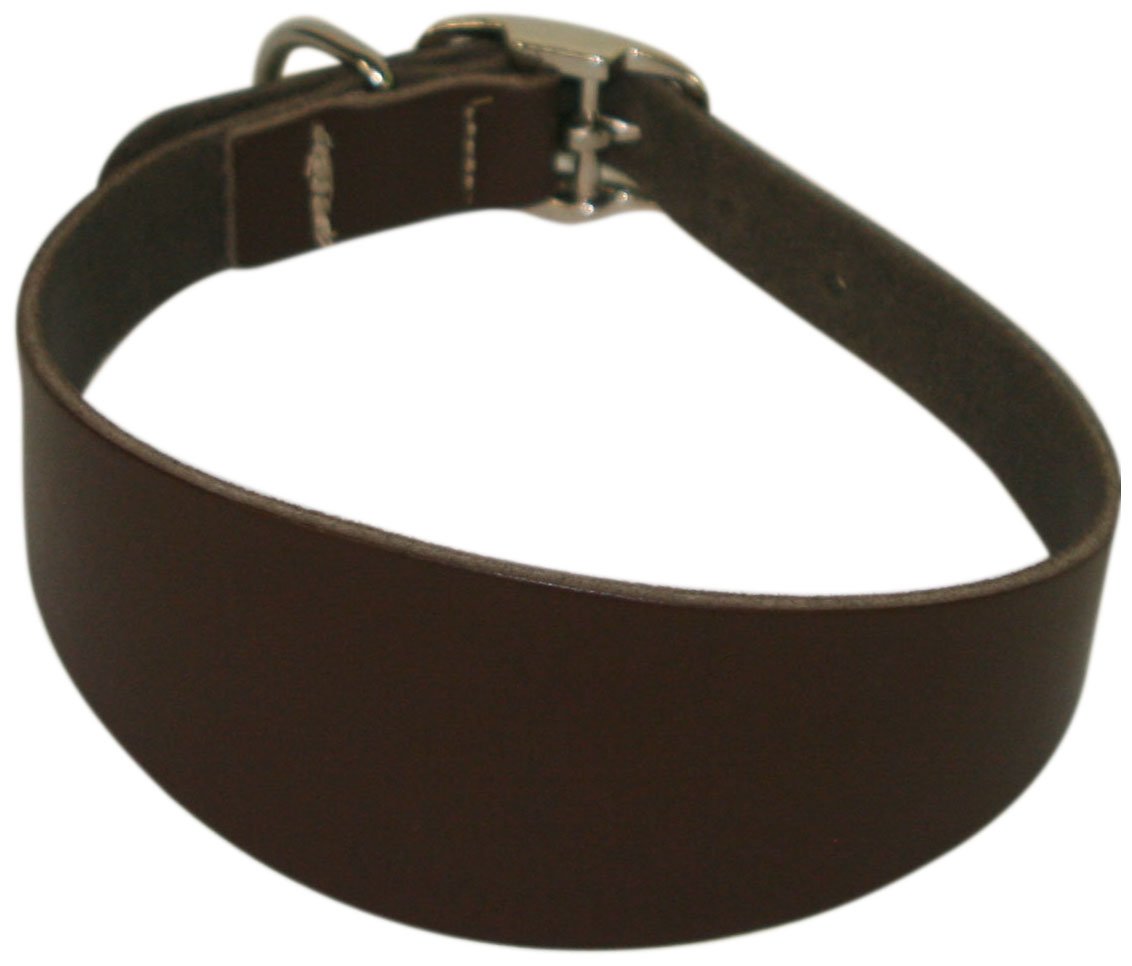 Premium BBD Whippet Dog Collar - Adjustable Brown Leather Pet Collar for Sighthounds | Perfect for Walking, Training & Outdoor Adventures