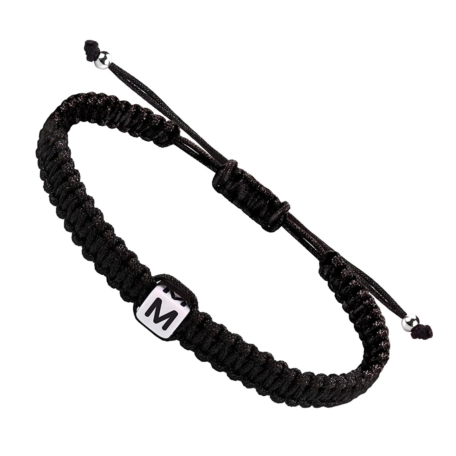 Personalized Initial Bracelets for Couples - Handmade Adjustable Rope Braided Letter Bracelet for Women, Men, Teens - Romantic Anniversary, Christmas Gifts for Him & Her - Perfect for Date Nights, Valentine's Day & Couple Matching Jewelry