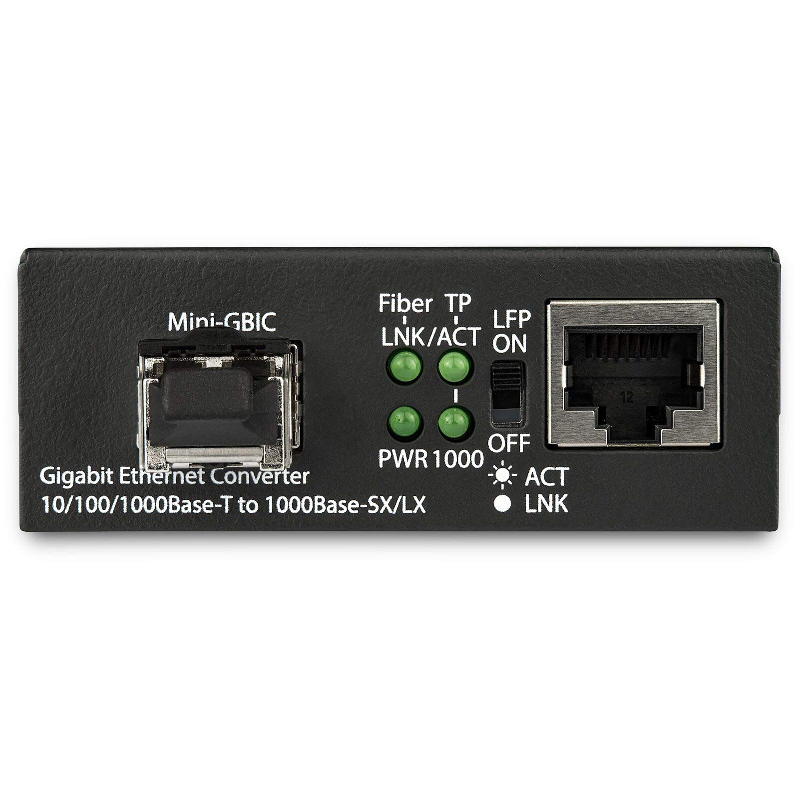 Gigabit Ethernet Fiber Media Converter - Compact 850nm Multimode LC SFP - 550m Range for High-Speed Network Connectivity in Offices, Data Centers & Smart Homes