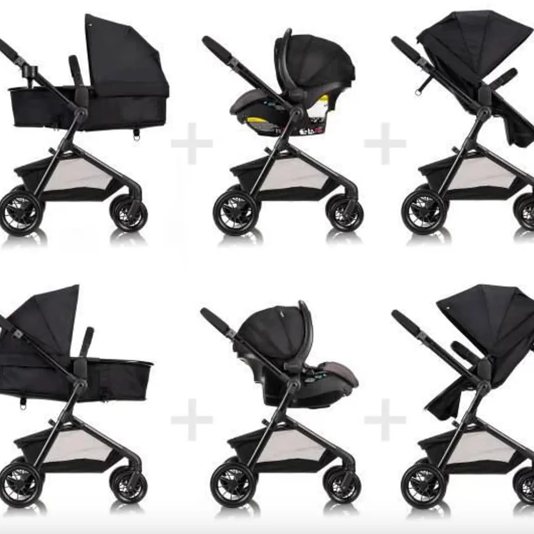 Pivot Modular Travel System with LiteMax Infant Car Seat & Anti-Rebound Bar - Casual Grey | Lightweight Stroller & Car Seat Combo for Safe & Comfortable Travel | Perfect for Newborns, Shopping, and Family Outings