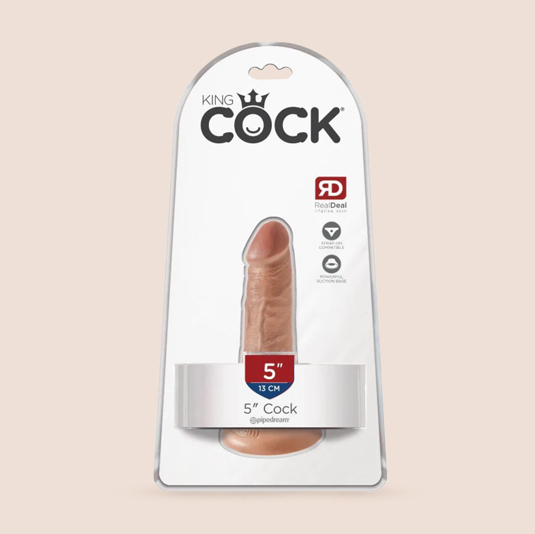 King Cock 5 Ultra Realistic Dildo - Lifelike Silicone Adult Toy for Women & Men | Perfect for Solo Play, Couples & BDSM Scenes