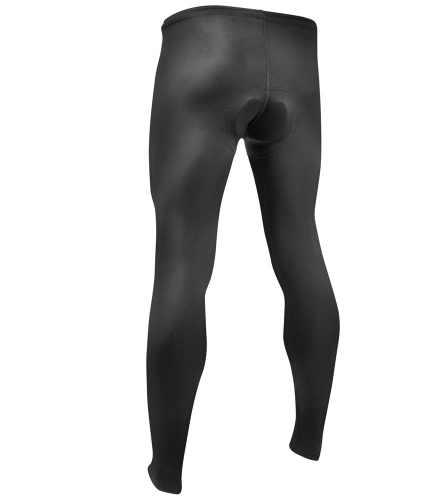 Men's USA Classic Padded Cycling Tights - Black Compression Spandex Bike Shorts | Breathable & Moisture-Wicking | Made in USA | Perfect for Road Biking, Mountain Cycling & Indoor Training