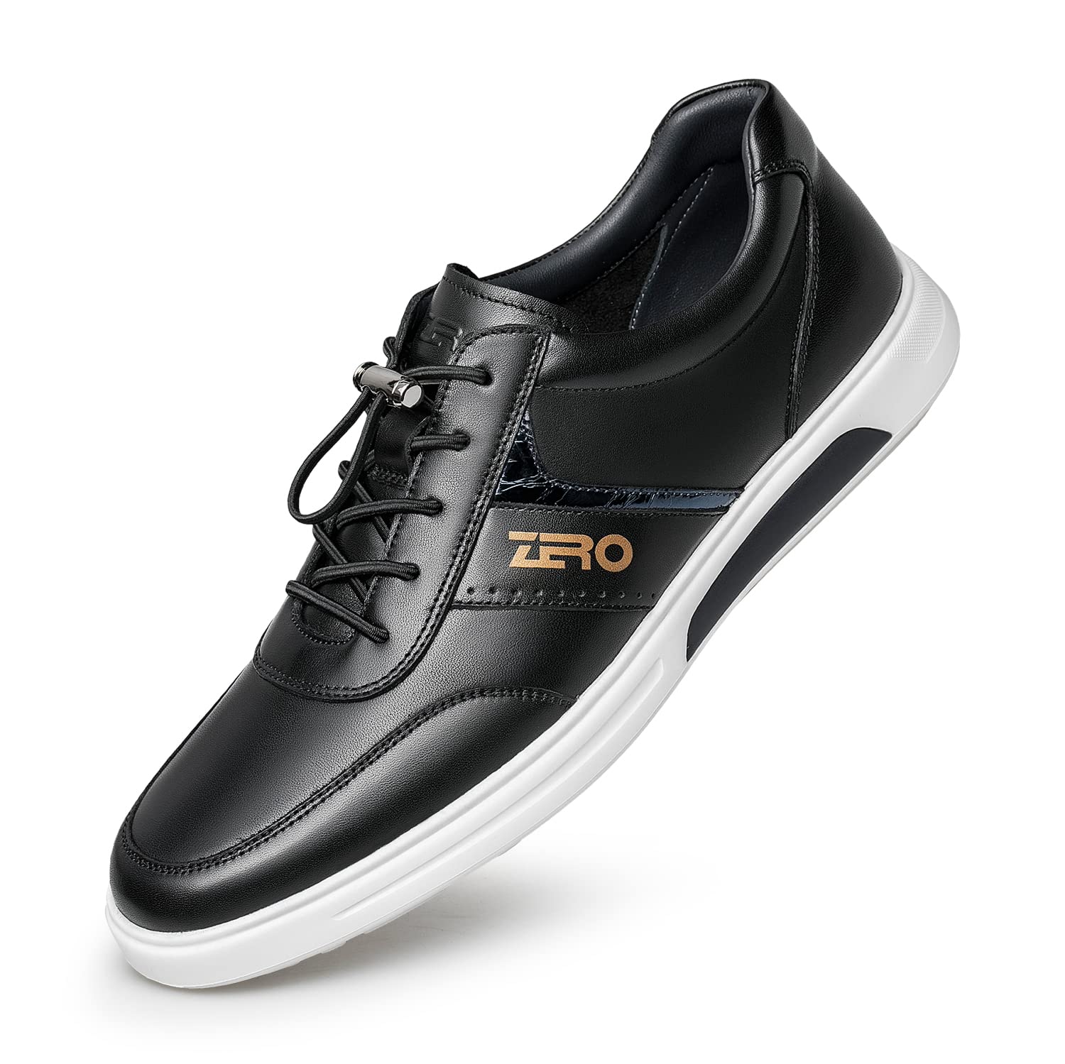 ZRO Men's Hands-Free Slip-On Sneakers - Genuine Leather Loafers for Men (2022 Model) - Comfortable Casual Shoes for Work, Travel & Everyday Wear