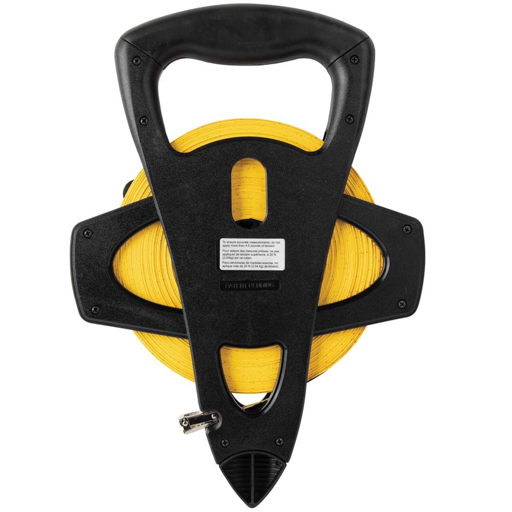 Klein Tools 946-150 150-Foot Woven Fiberglass Tape Measure - Durable Open-Reel Construction for Construction, Electrical Work & DIY Projects