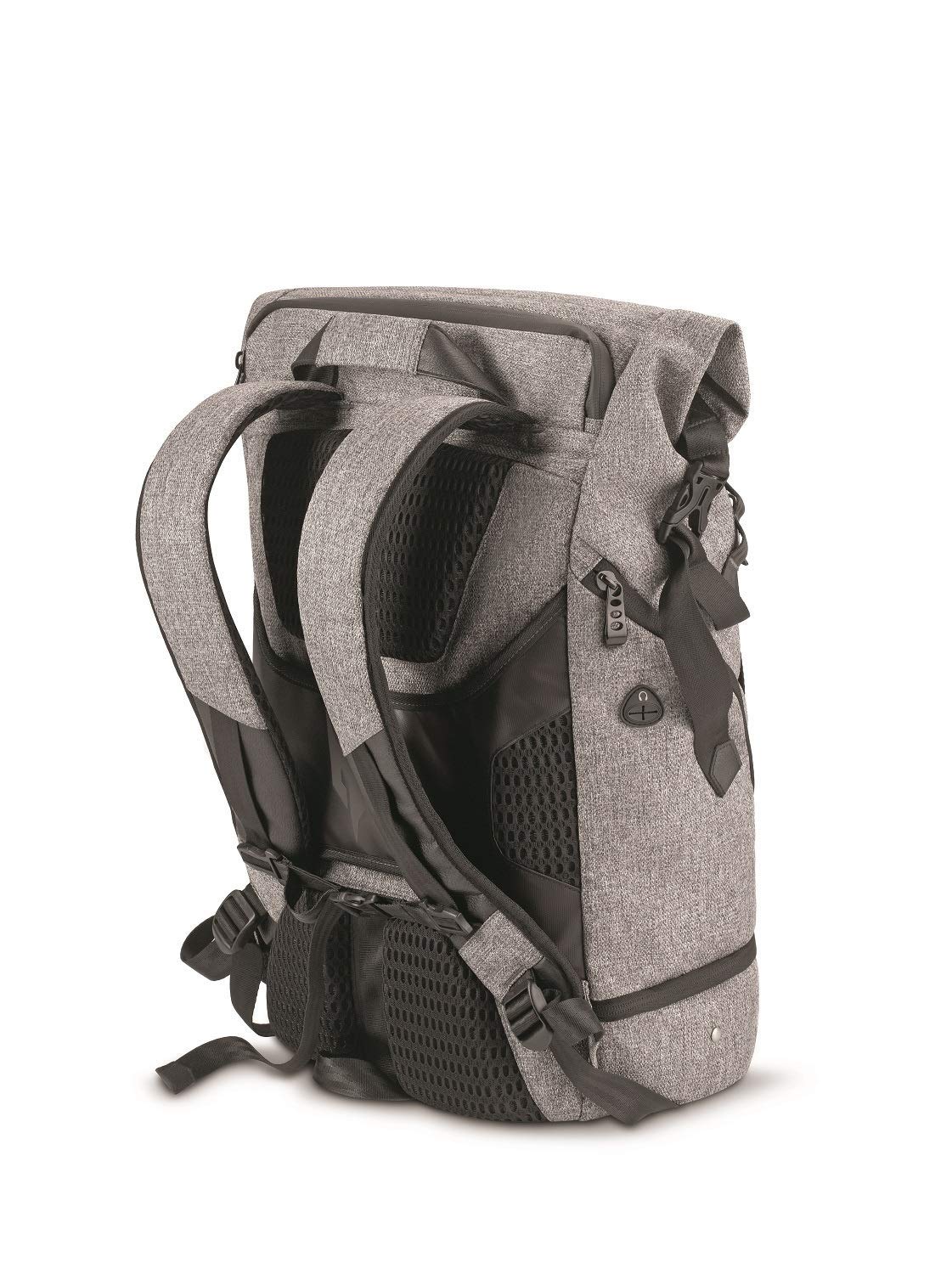 Acer Rolltop Backpack 15.6 Inch Laptop Backpack, Waterproof Grey & Teal Travel Backpack for Men & Women - Perfect for Work, School, College and Outdoor Adventures