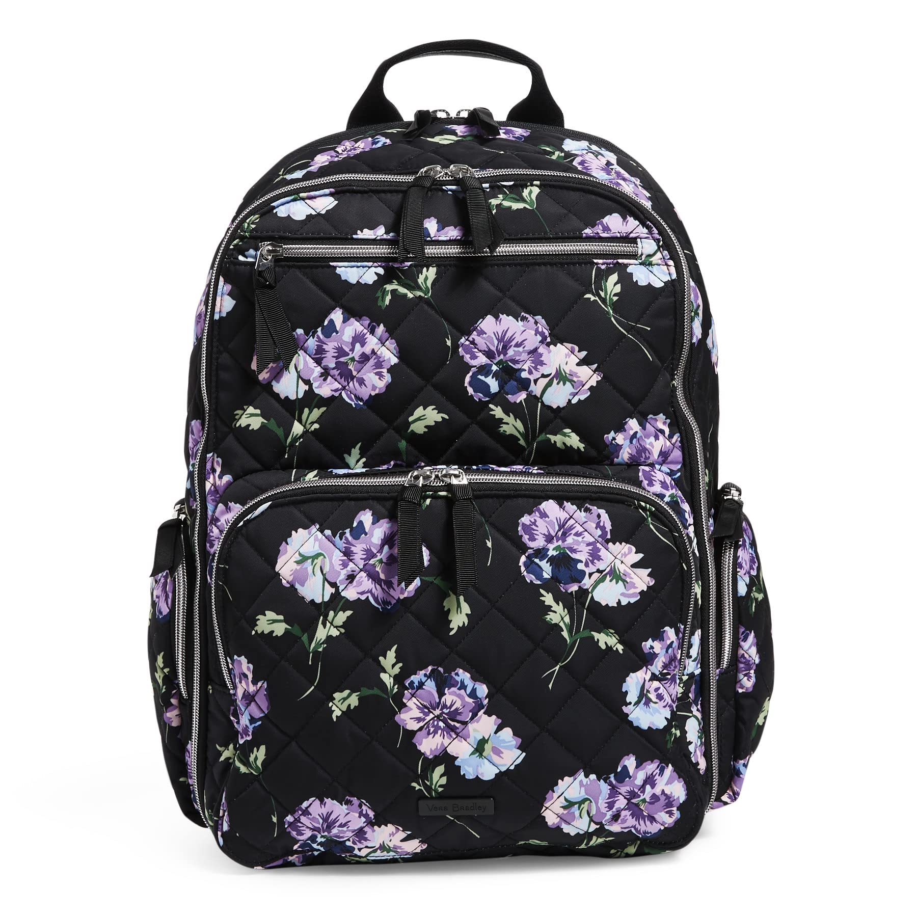 Vera Bradley Performance Twill Commuter Backpack - Lightweight Laptop Backpack for Women & Men, Water-Resistant Work Bag with USB Charging Port - Perfect for Travel, Office & College Use