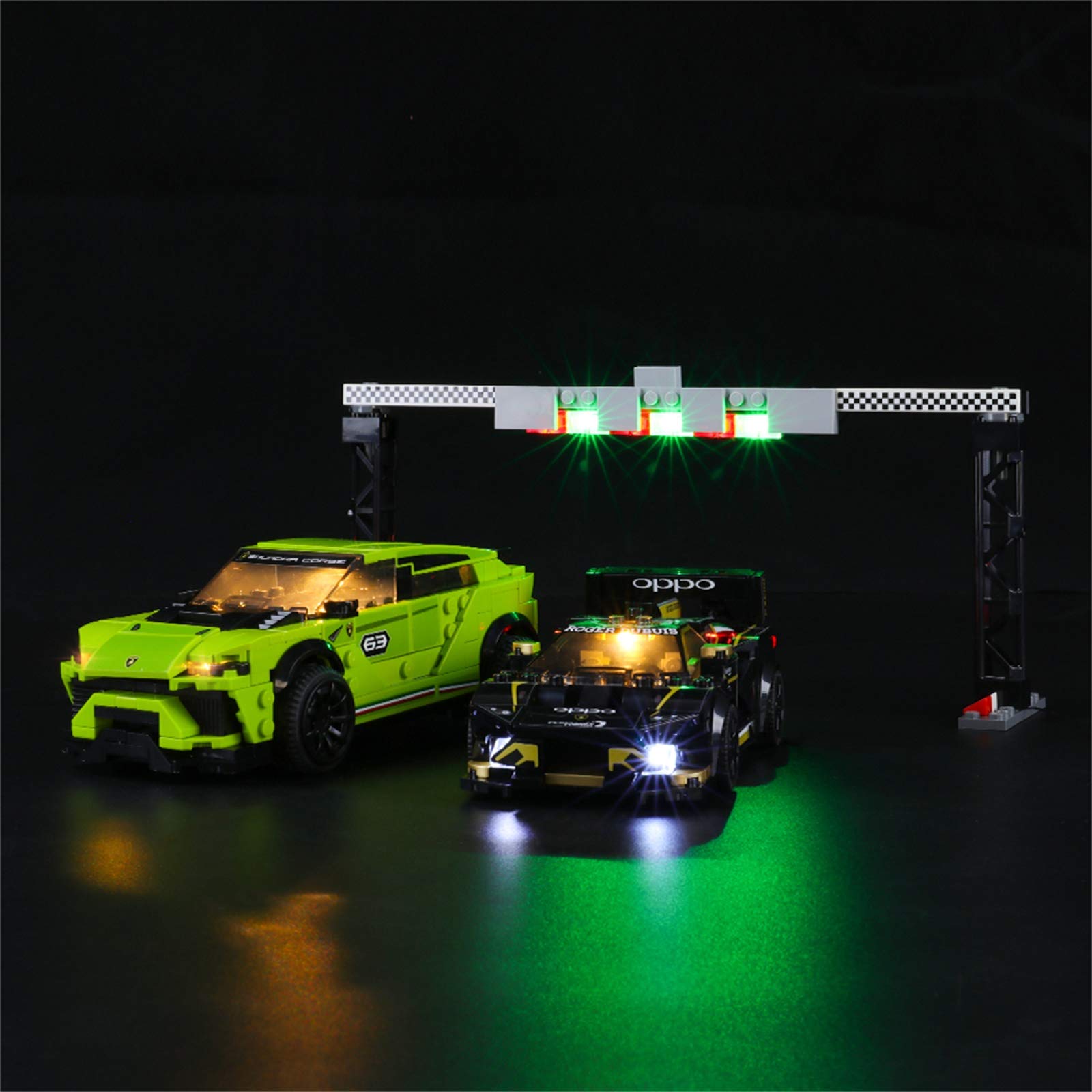 LIGHTAILING LED Light Kit for LEGO Speed Champions Lamborghini Urus ST-X & Huracán Super Trofeo EVO (Compatible with 76899) - Building Blocks Model Lighting Set for Display & Nighttime Showcase